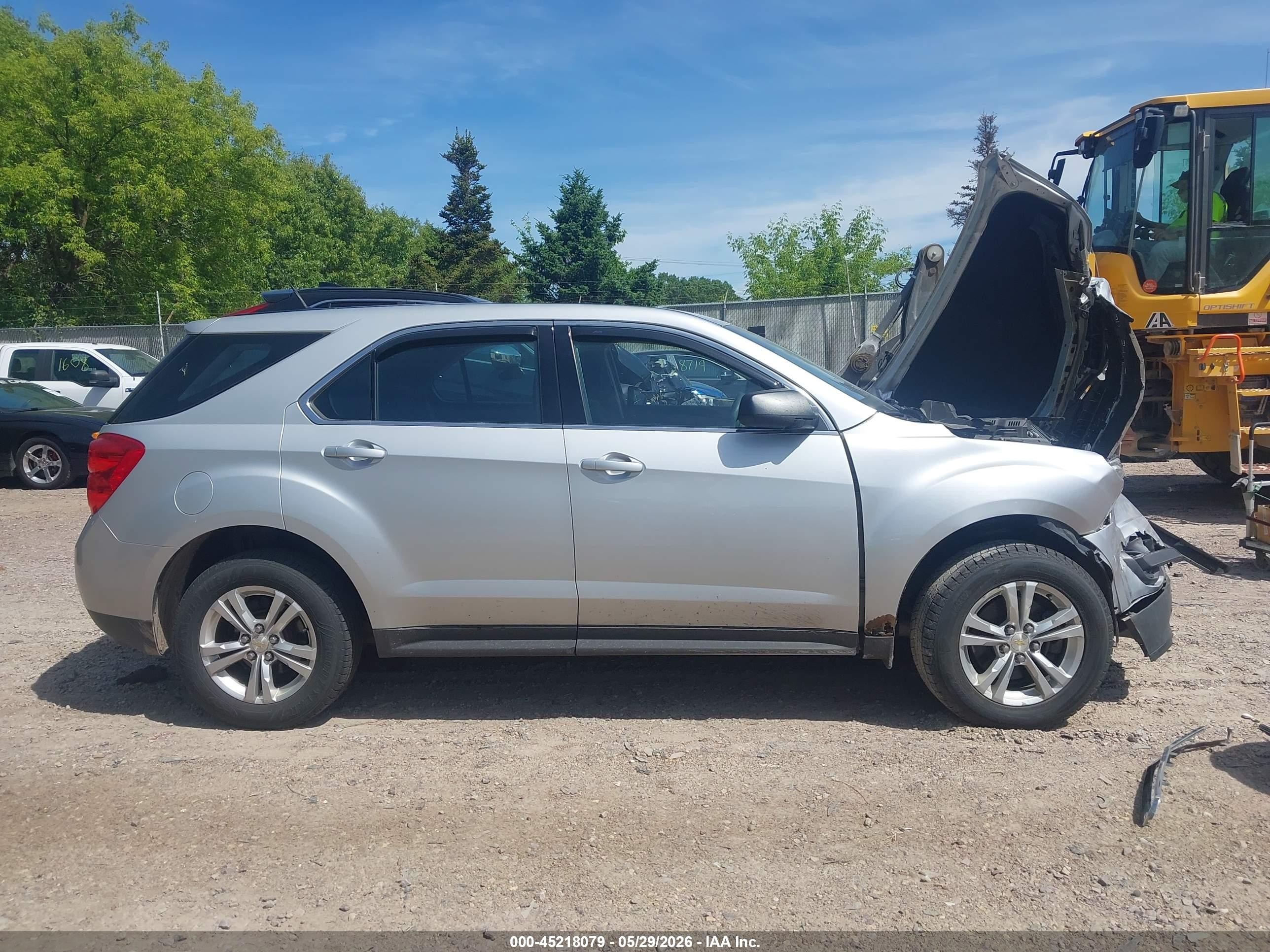 2013 Chevrolet Equinox Ls Silver vin: 2GNALBEK5D6125761