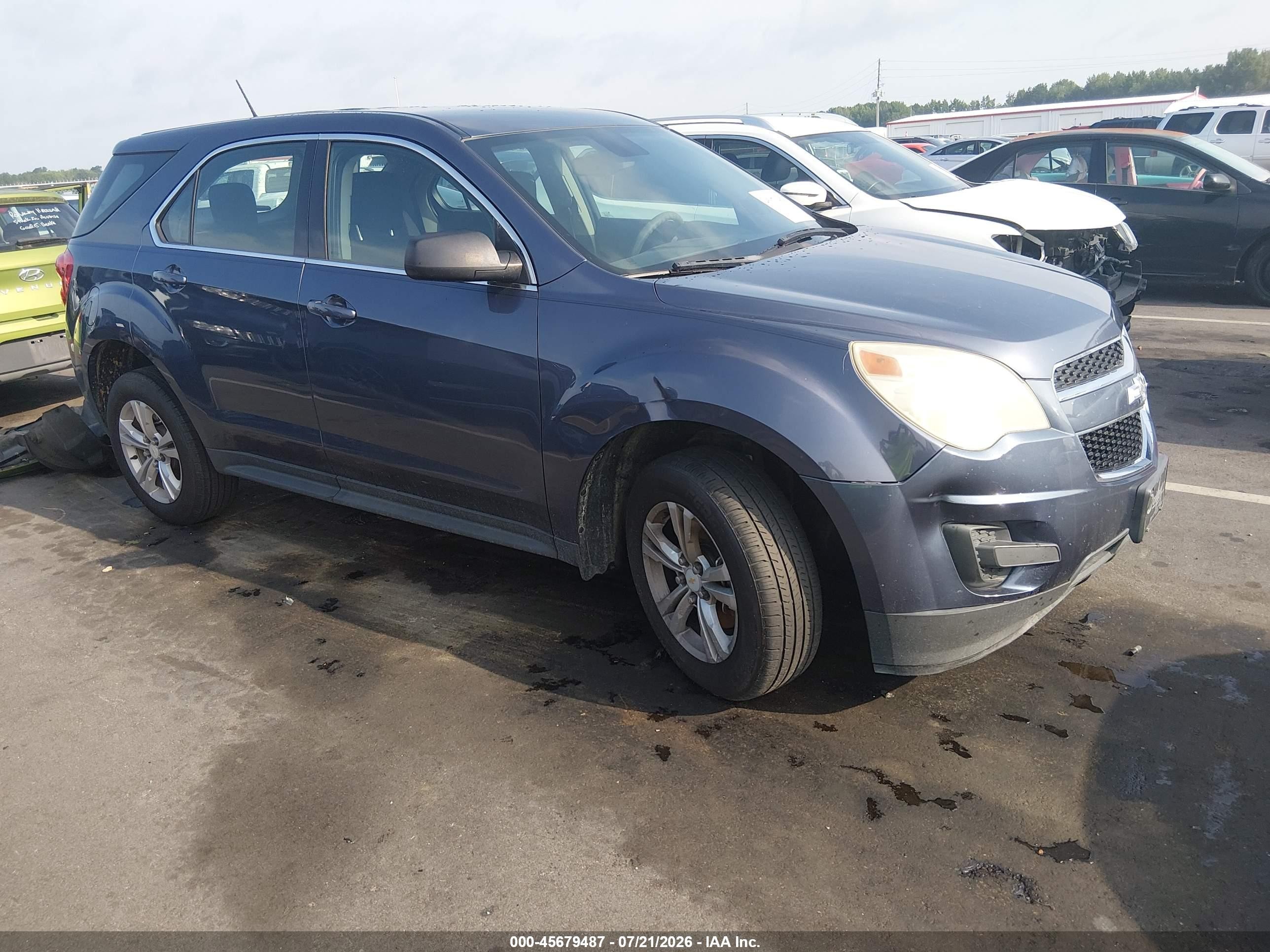 2013 Chevrolet Equinox Ls Blue vin: 2GNALBEK5D6223382