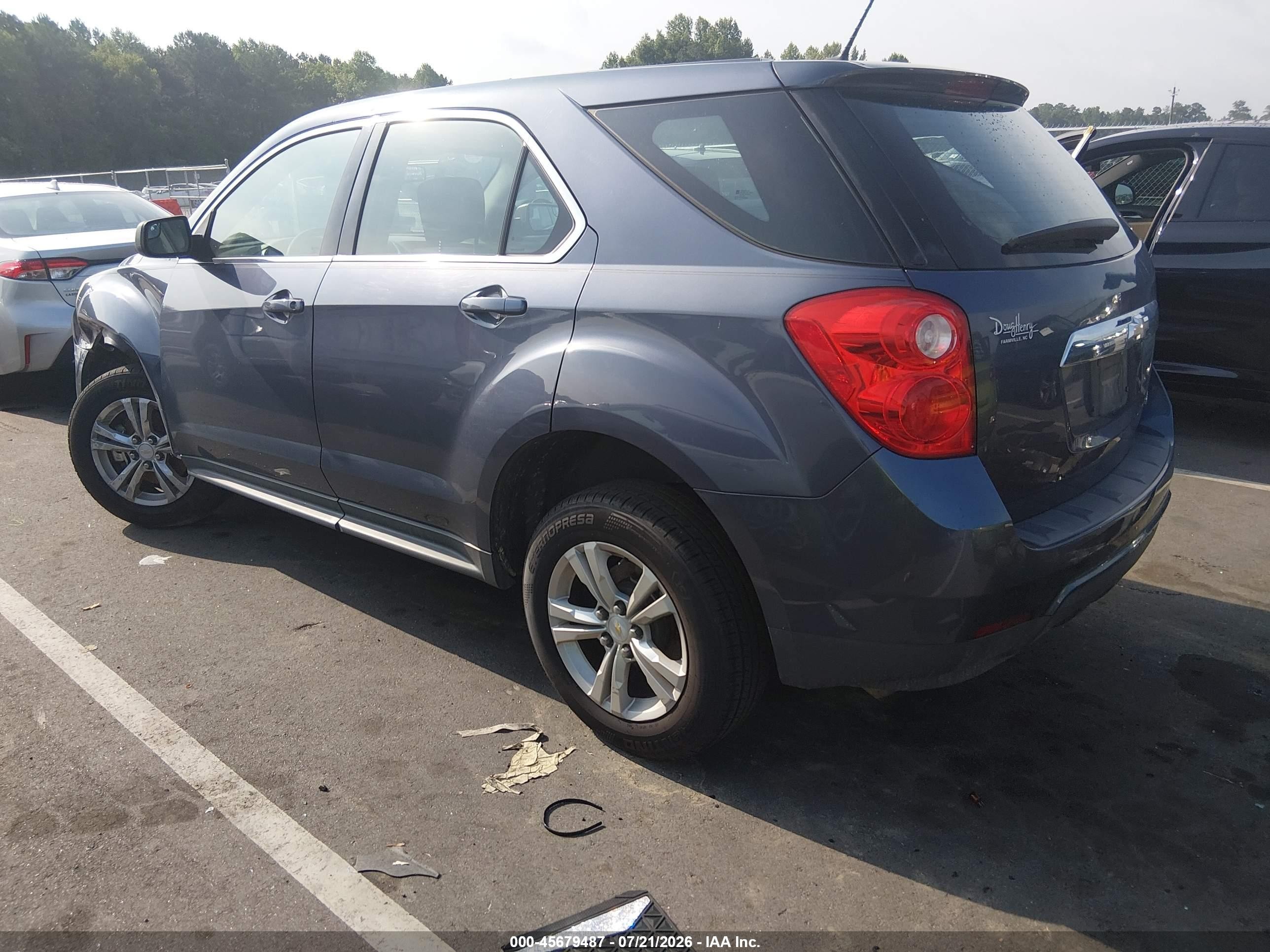 2013 Chevrolet Equinox Ls Blue vin: 2GNALBEK5D6223382