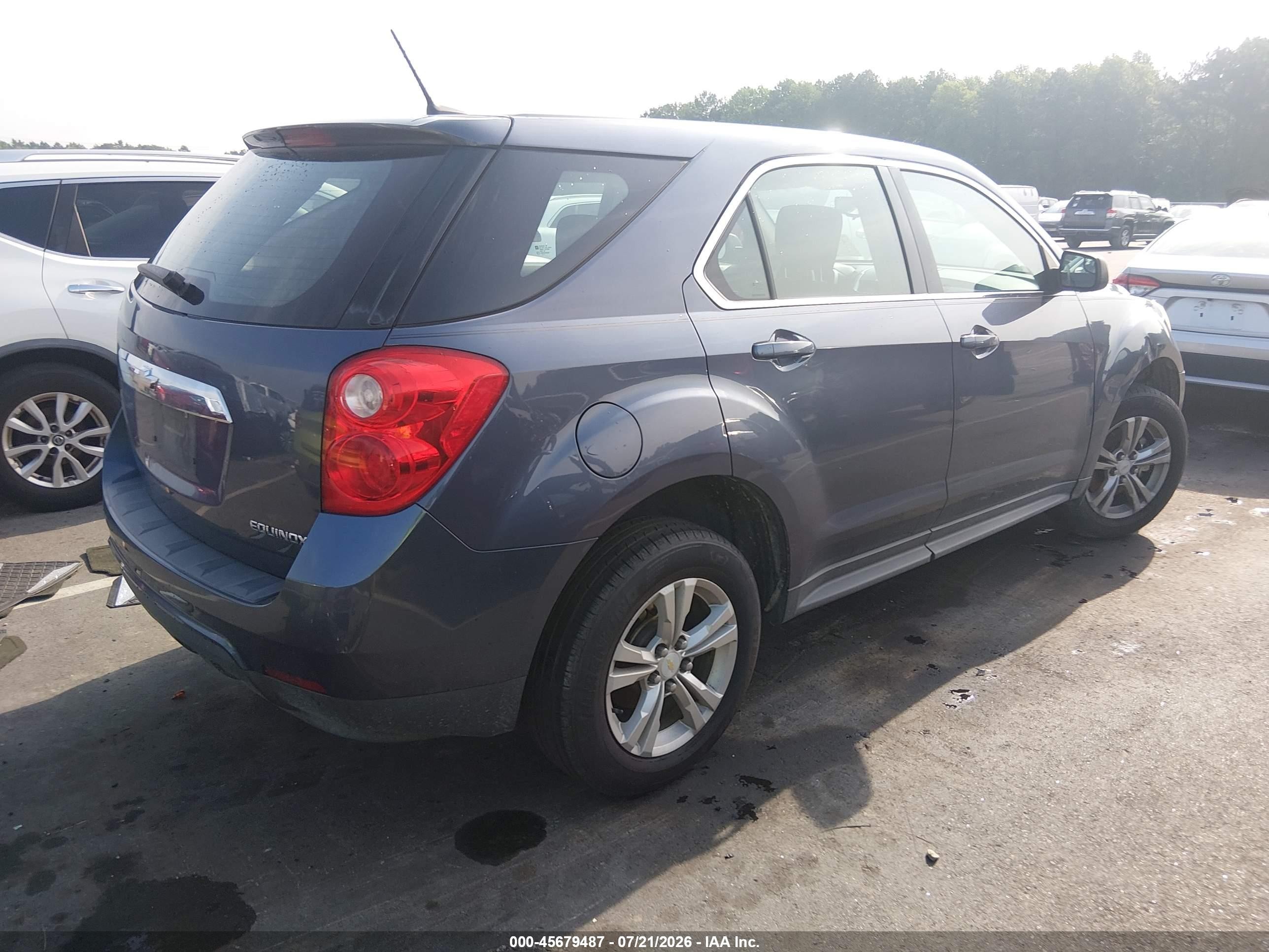 2013 Chevrolet Equinox Ls Blue vin: 2GNALBEK5D6223382