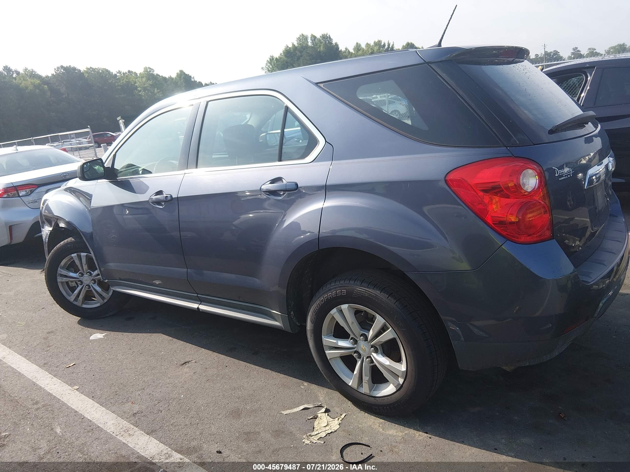 2013 Chevrolet Equinox Ls Blue vin: 2GNALBEK5D6223382