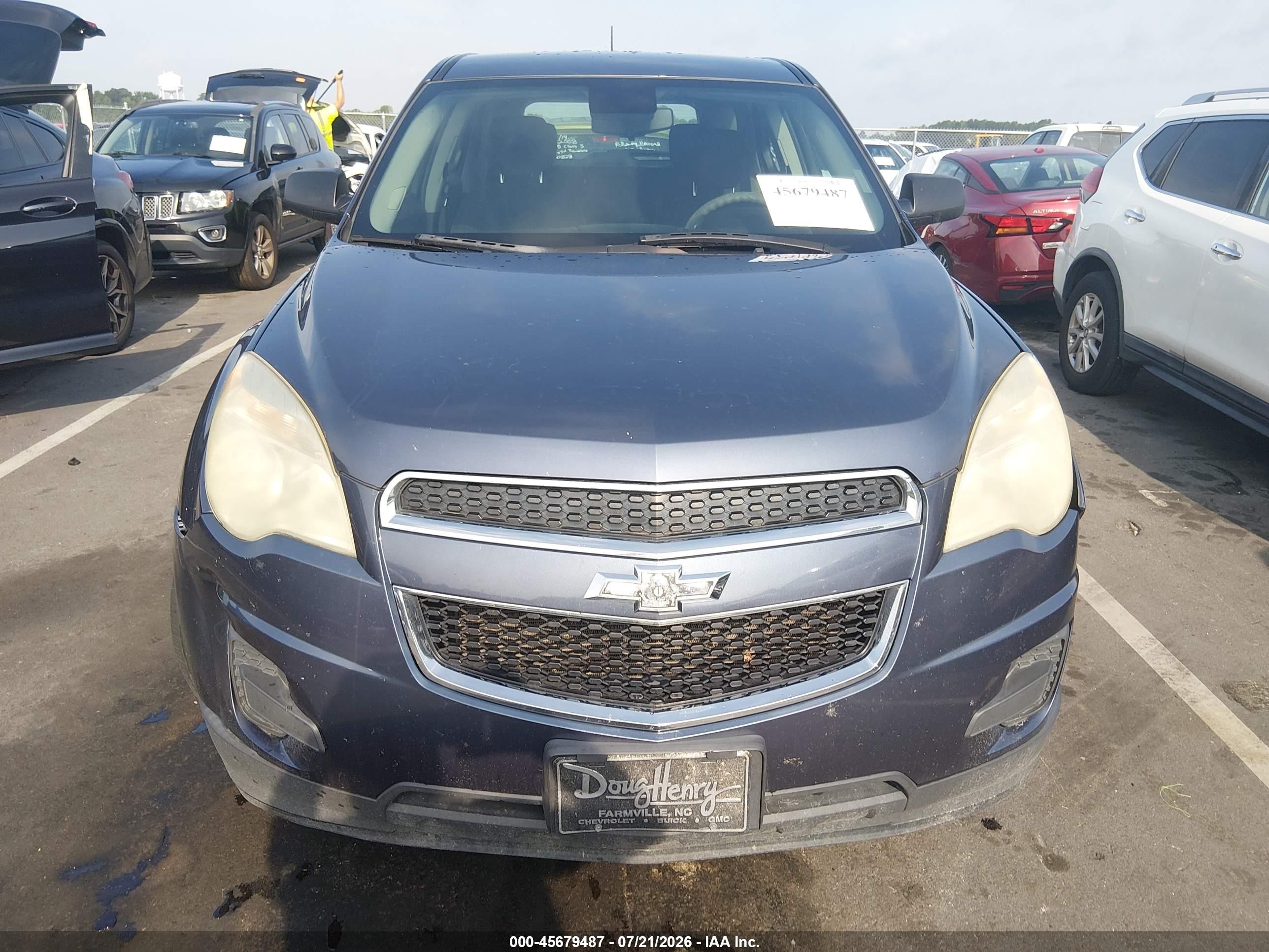 2013 Chevrolet Equinox Ls Blue vin: 2GNALBEK5D6223382
