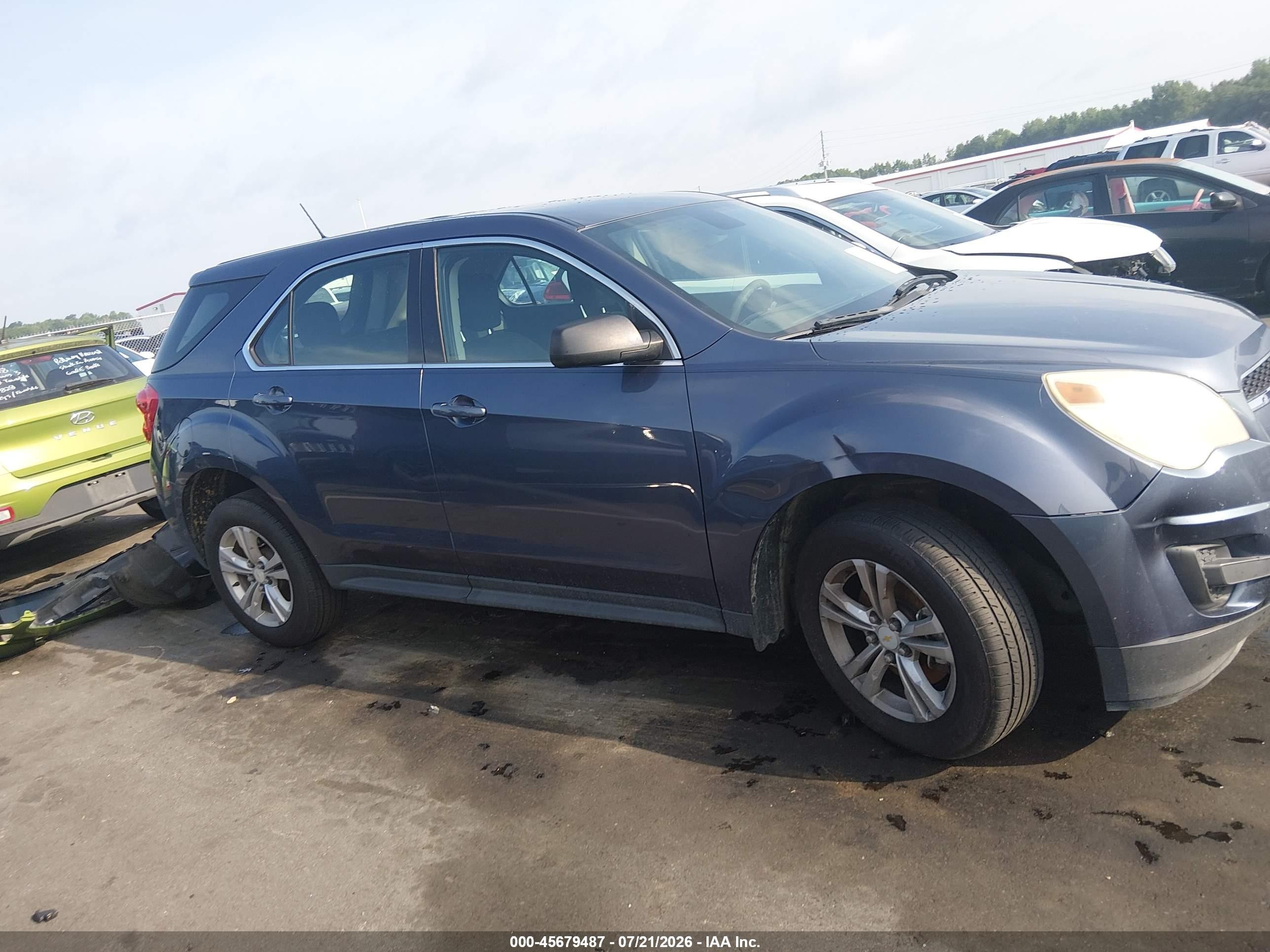 2013 Chevrolet Equinox Ls Blue vin: 2GNALBEK5D6223382