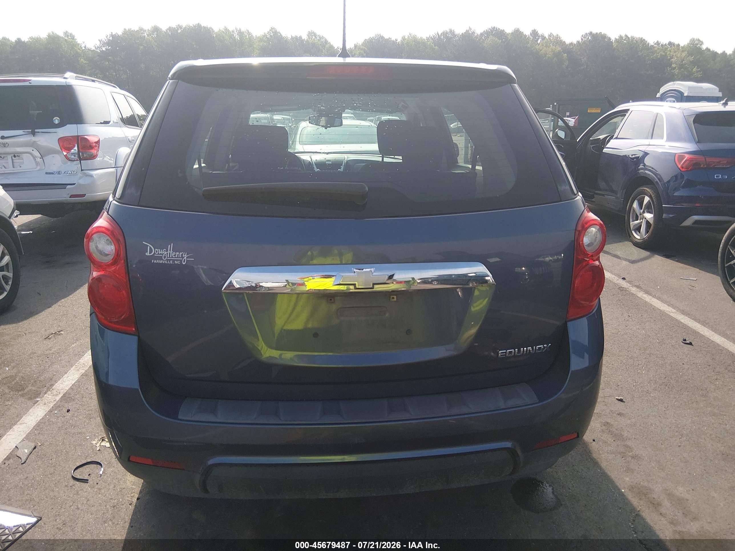 2013 Chevrolet Equinox Ls Blue vin: 2GNALBEK5D6223382