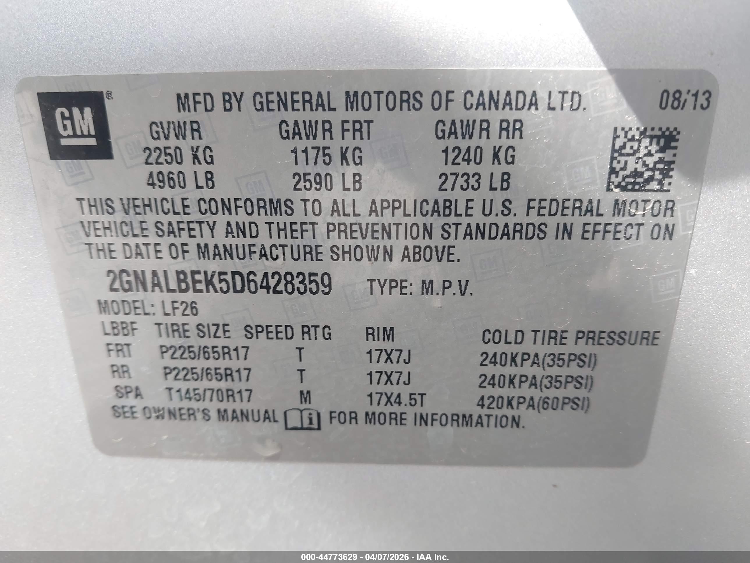 2013 Chevrolet Equinox Ls Silver vin: 2GNALBEK5D6428359