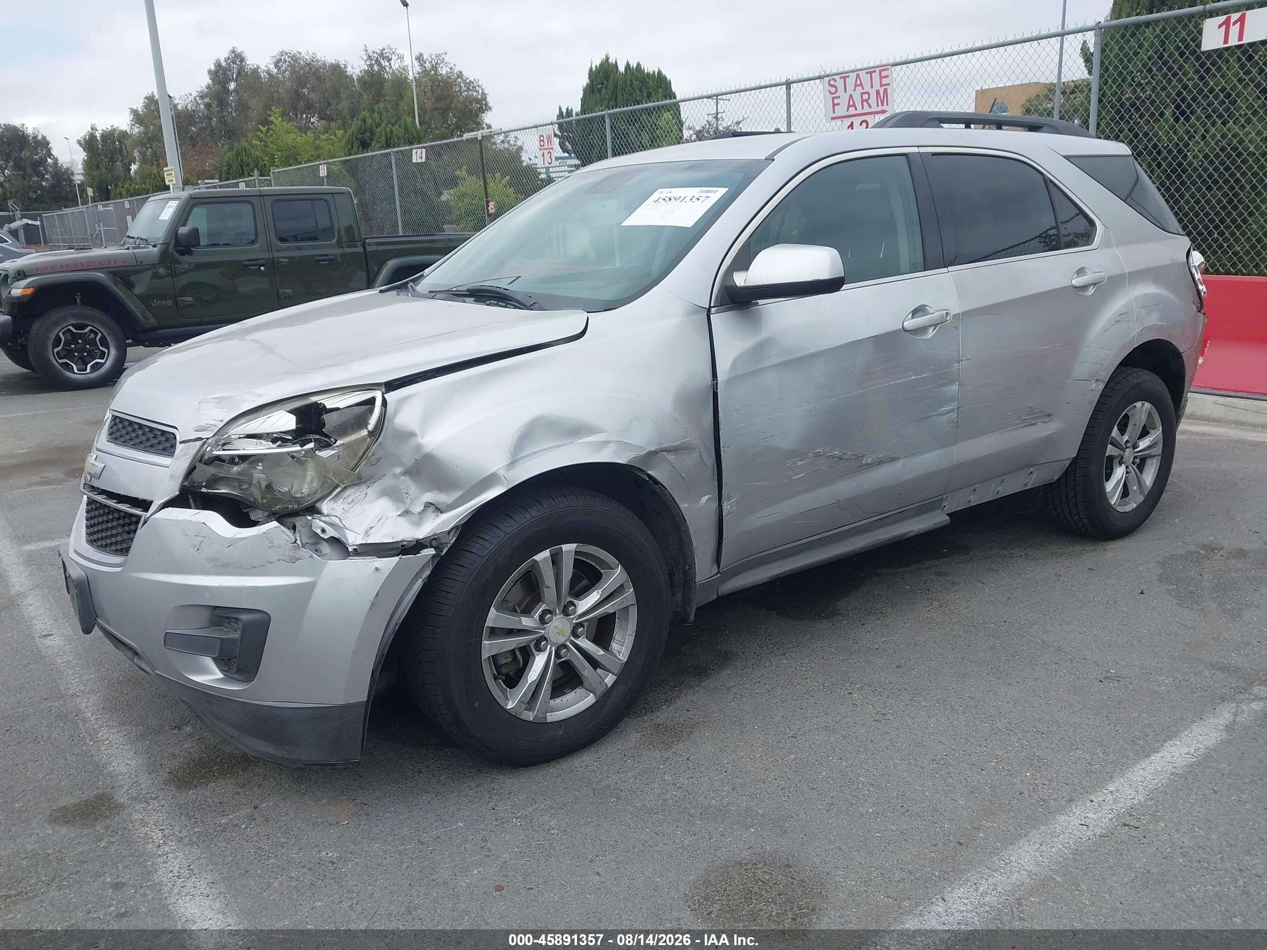 2014 Chevrolet Equinox Lt Серебряный vin: 2GNALBEK5E6297127