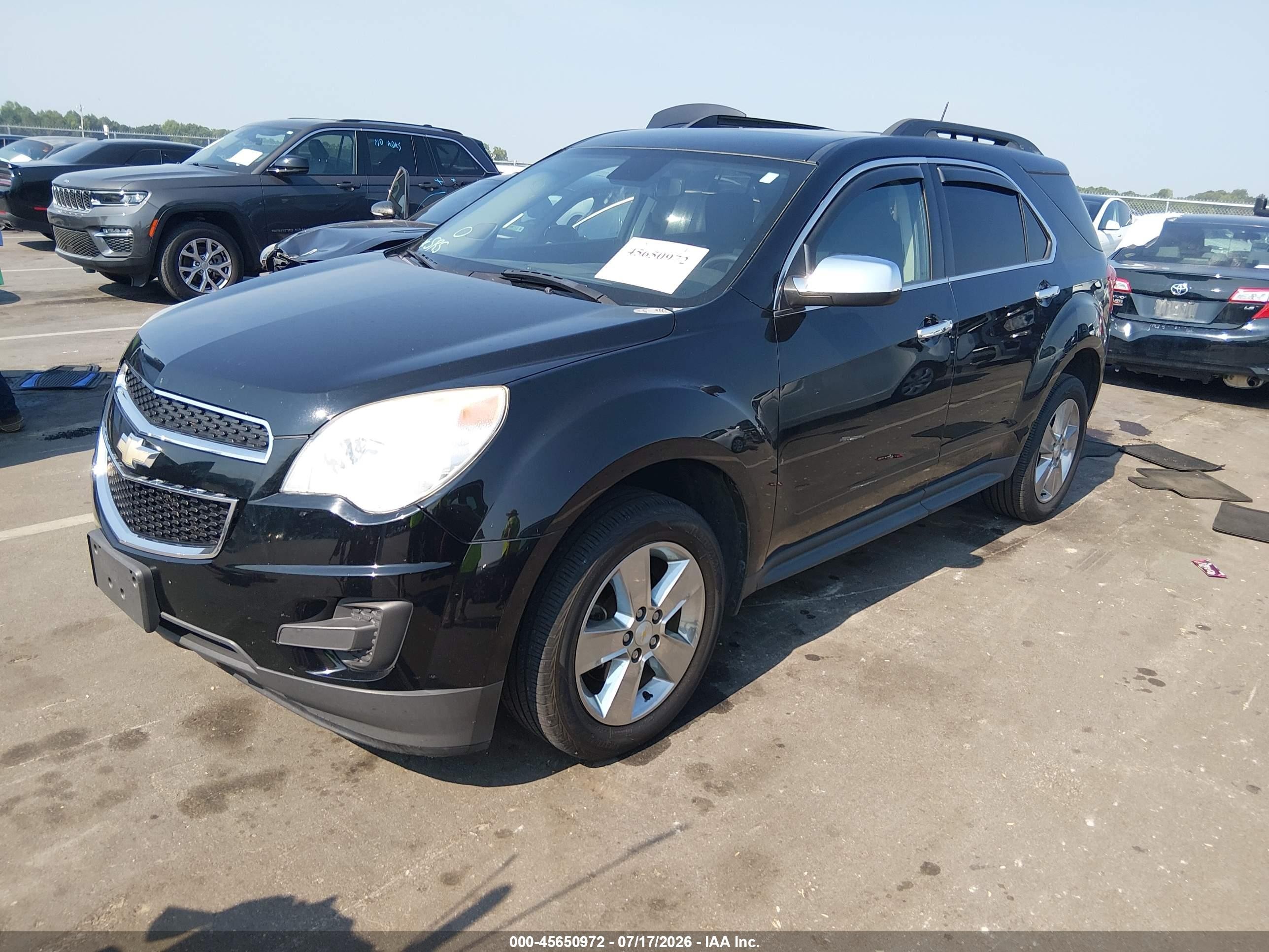 2014 Chevrolet Equinox Lt Black vin: 2GNALBEK5E6306344