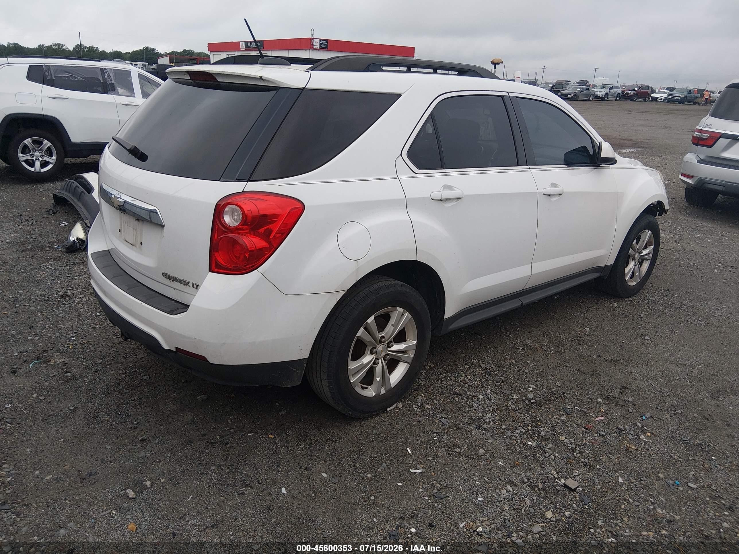 2015 Chevrolet Equinox Lt White vin: 2GNALBEK5F1102433