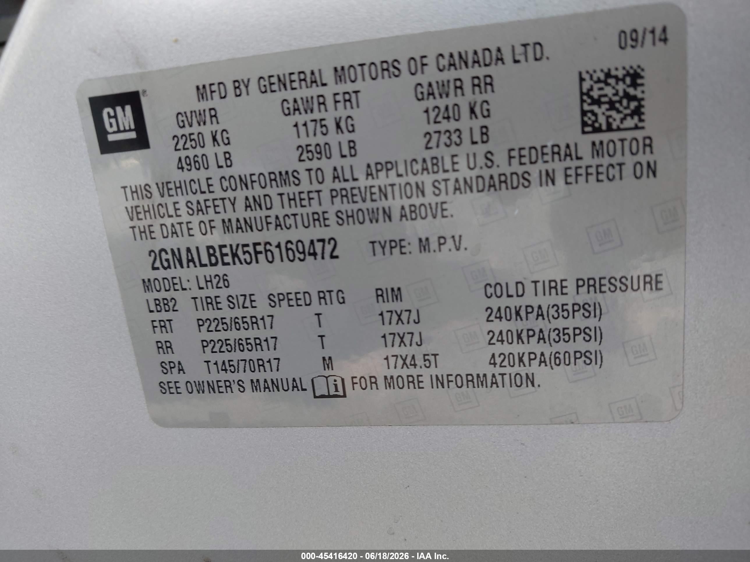 2015 Chevrolet Equinox Lt Silver vin: 2GNALBEK5F6169472