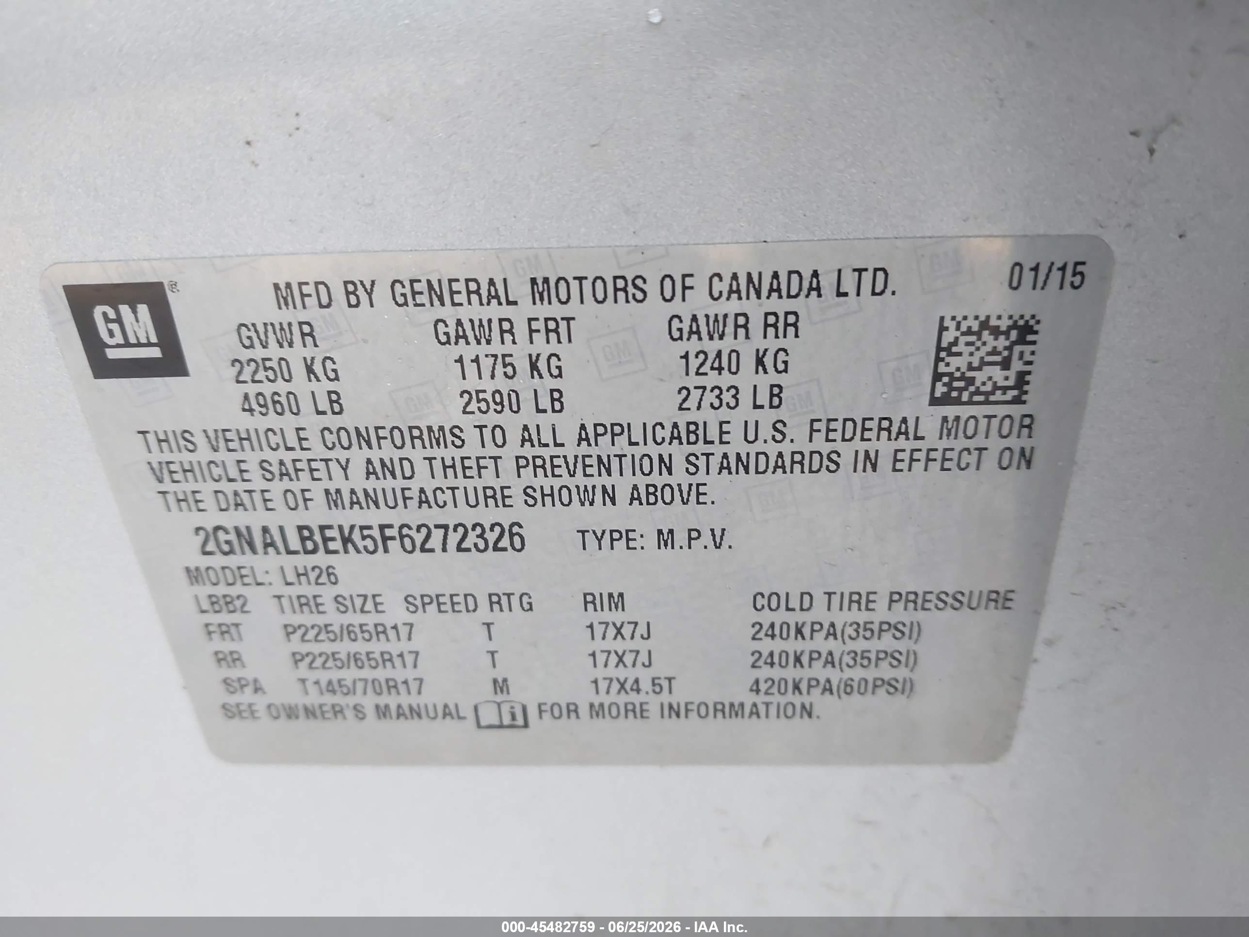 2015 Chevrolet Equinox Lt Silver vin: 2GNALBEK5F6272326