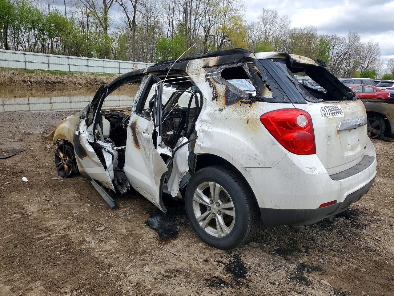 2015 Chevrolet Equinox Lt White vin: 2GNALBEK5F6371101