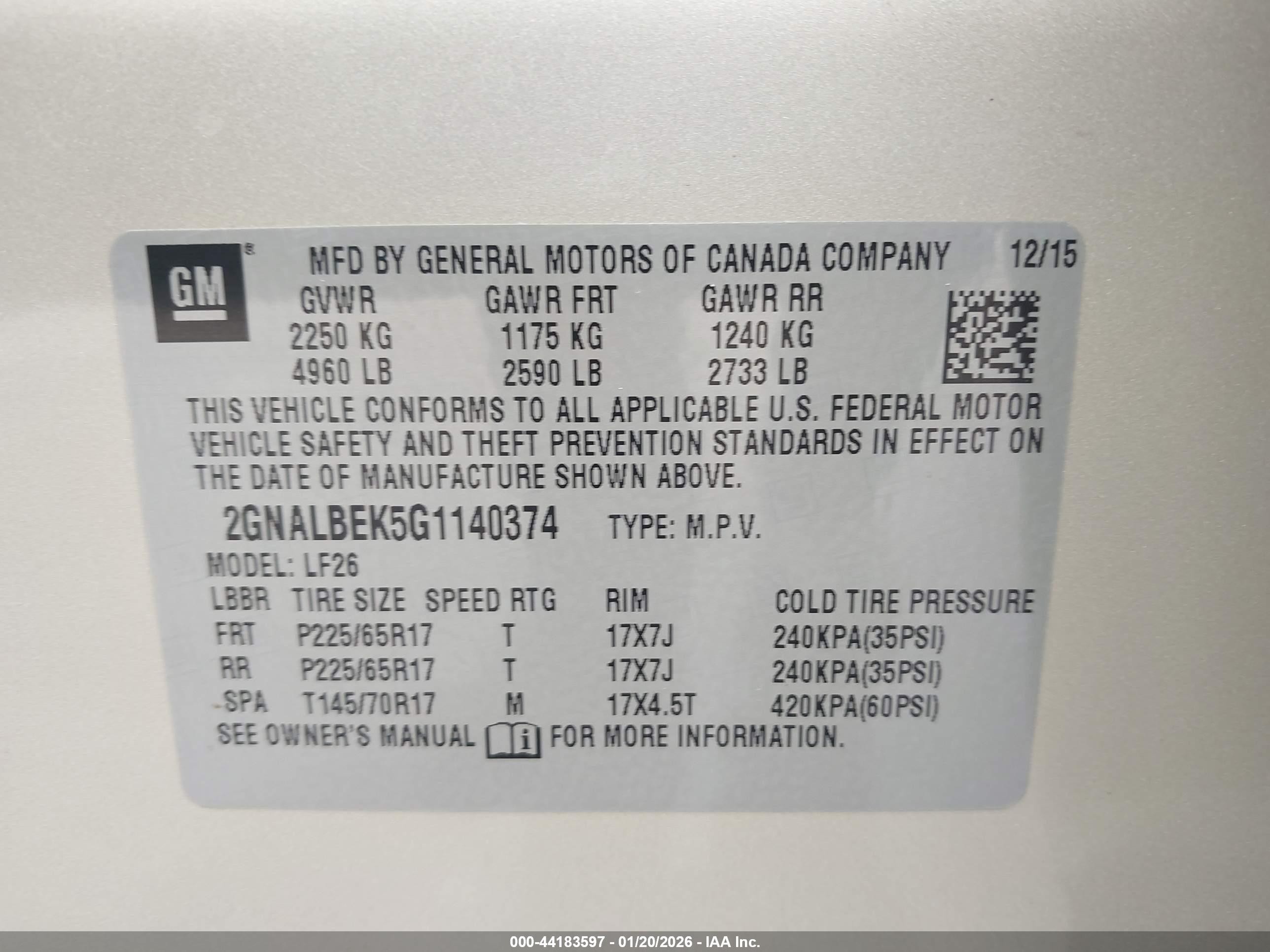 2016 Chevrolet Equinox Ls Кремовый vin: 2GNALBEK5G1140374