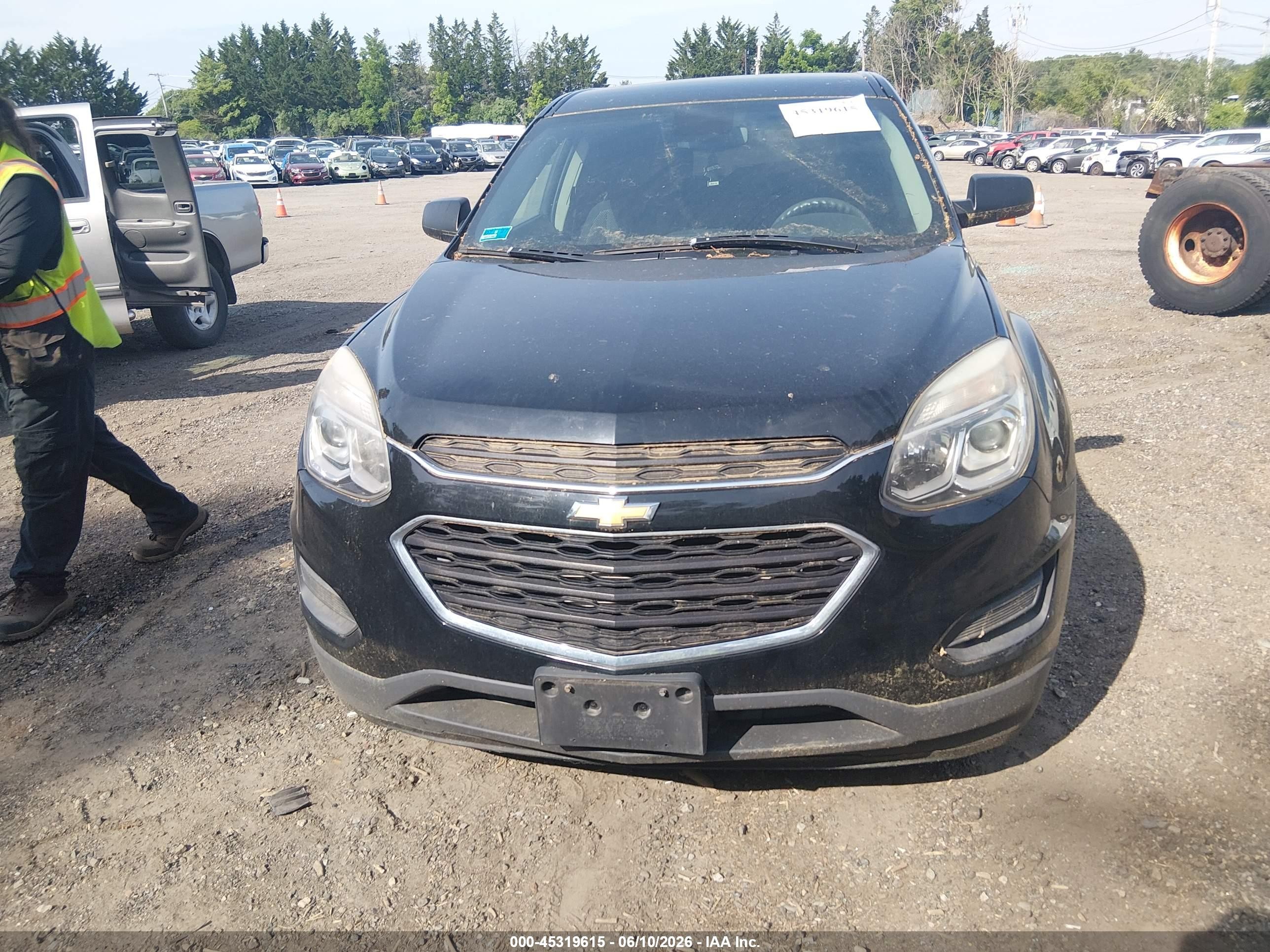 2017 Chevrolet Equinox Ls Black vin: 2GNALBEK5H1608637