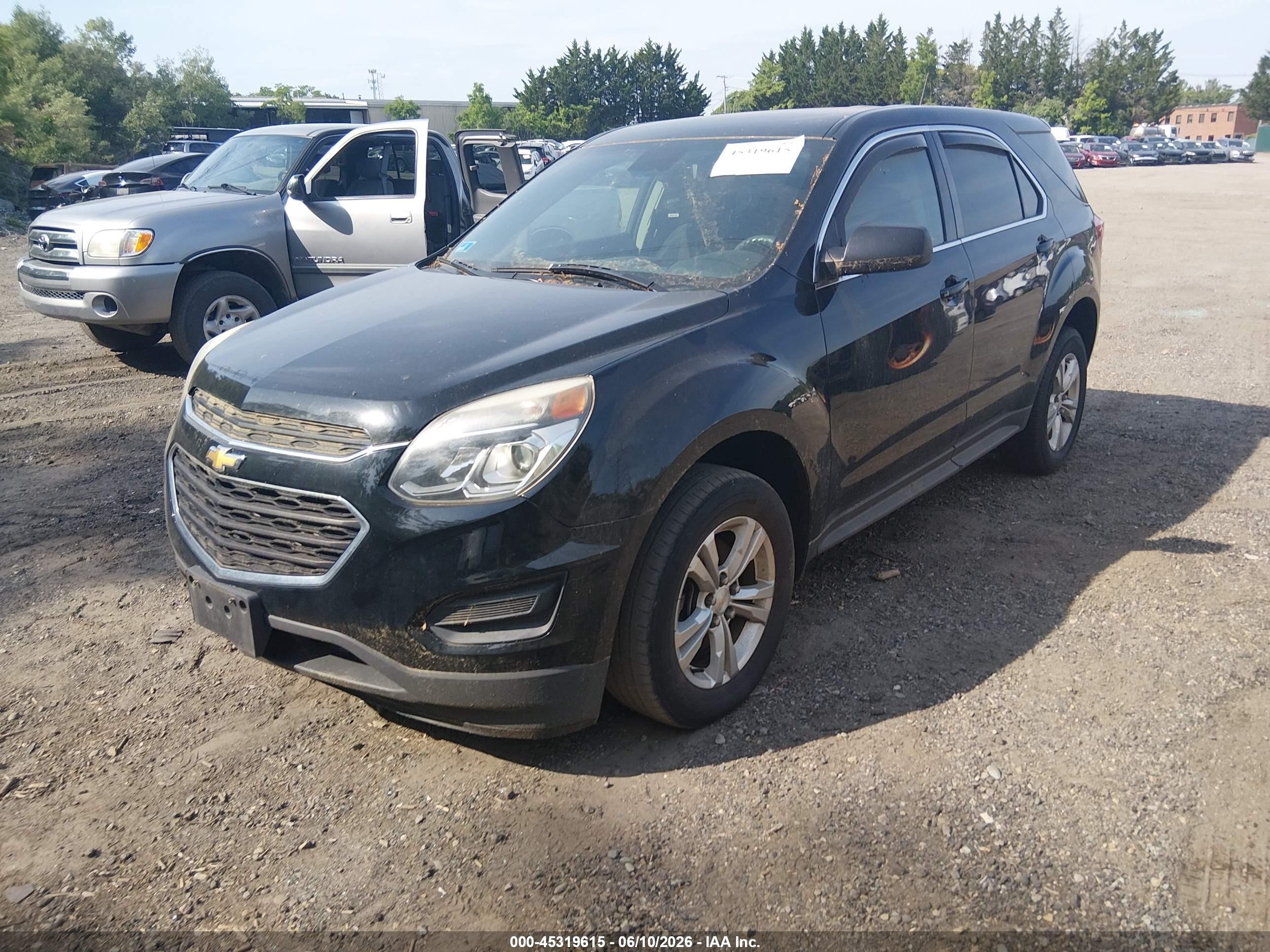 2017 Chevrolet Equinox Ls Black vin: 2GNALBEK5H1608637
