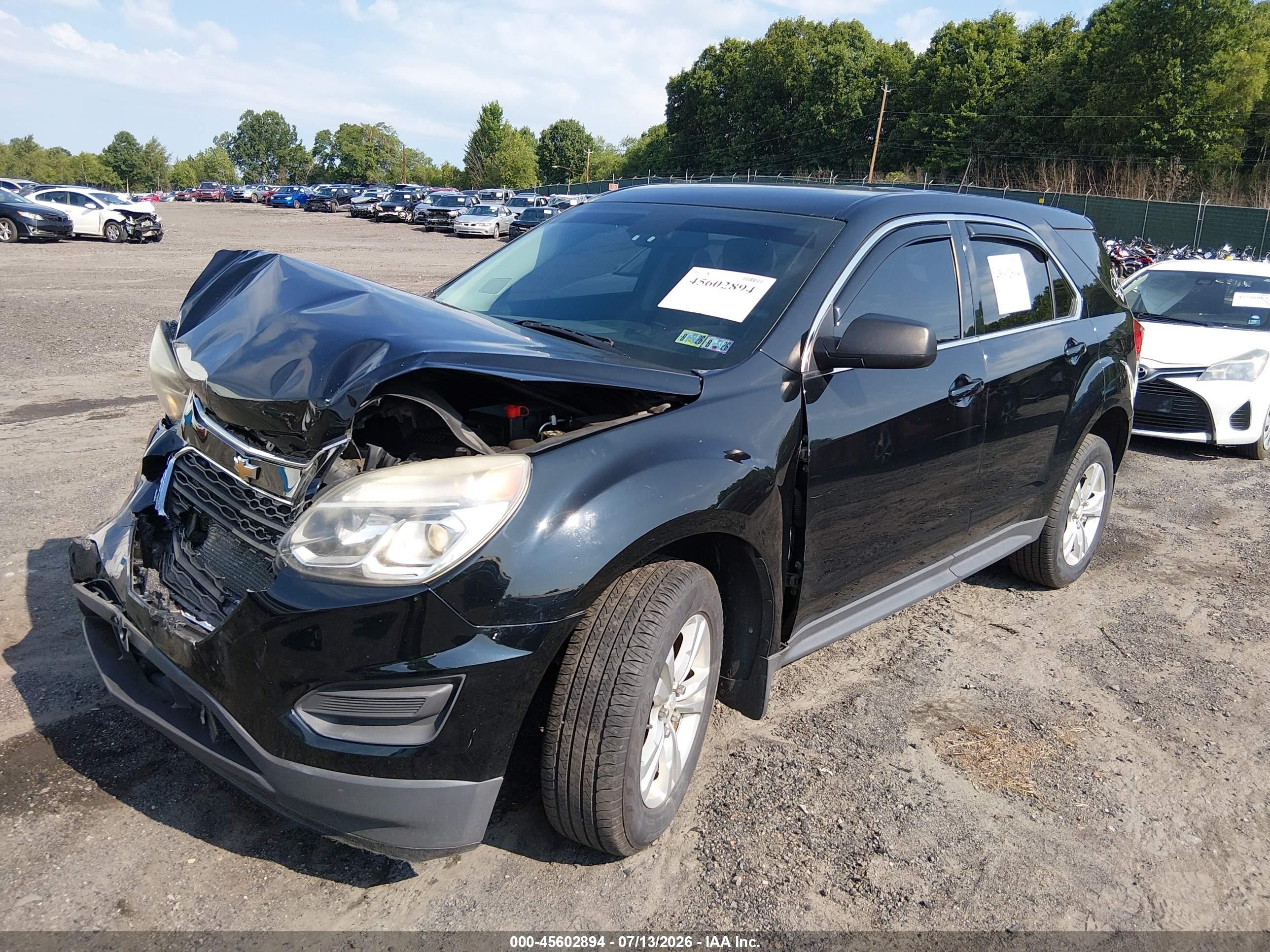 2017 Chevrolet Equinox Ls Черный vin: 2GNALBEK5H1609108