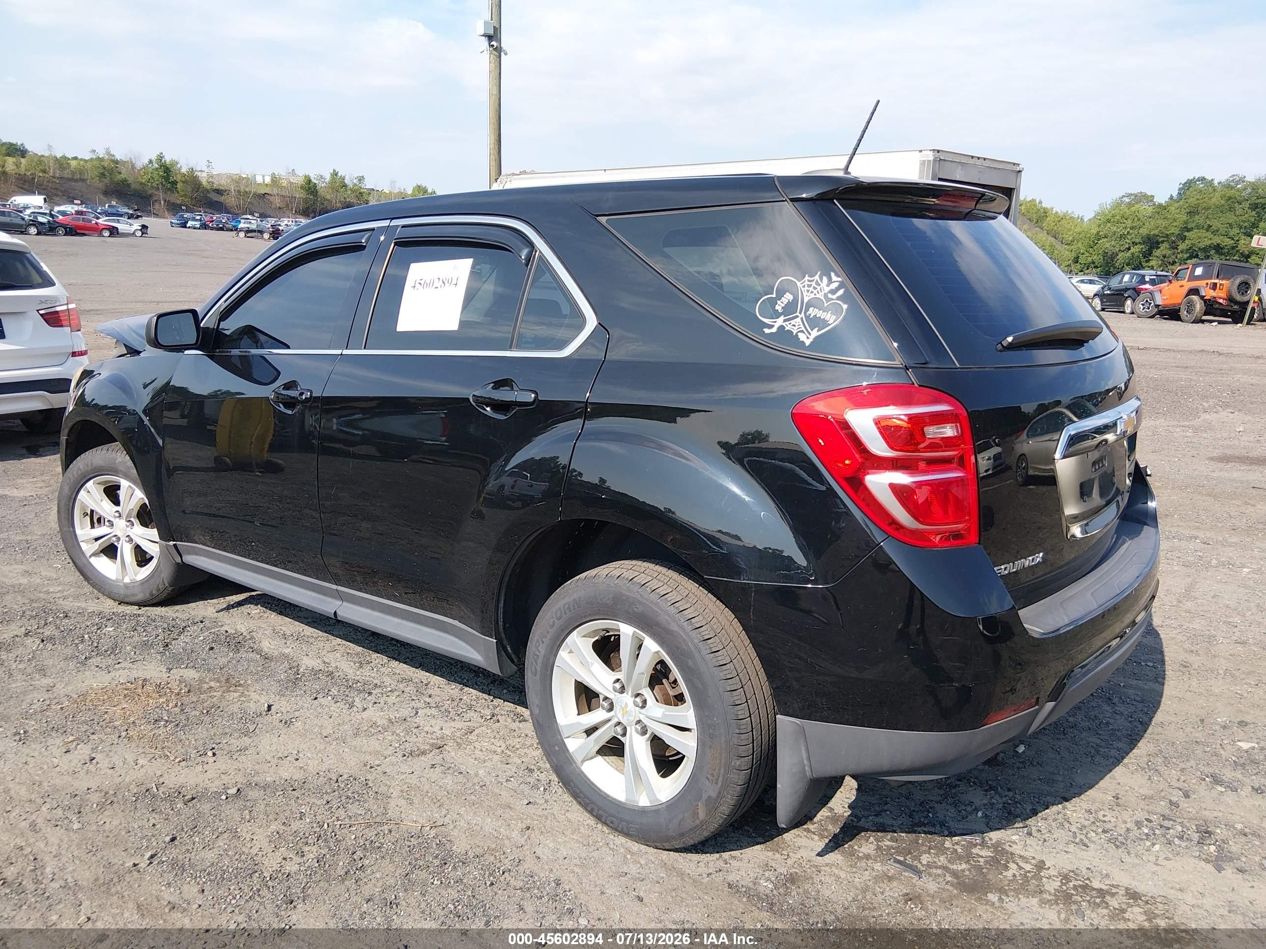 2017 Chevrolet Equinox Ls Черный vin: 2GNALBEK5H1609108