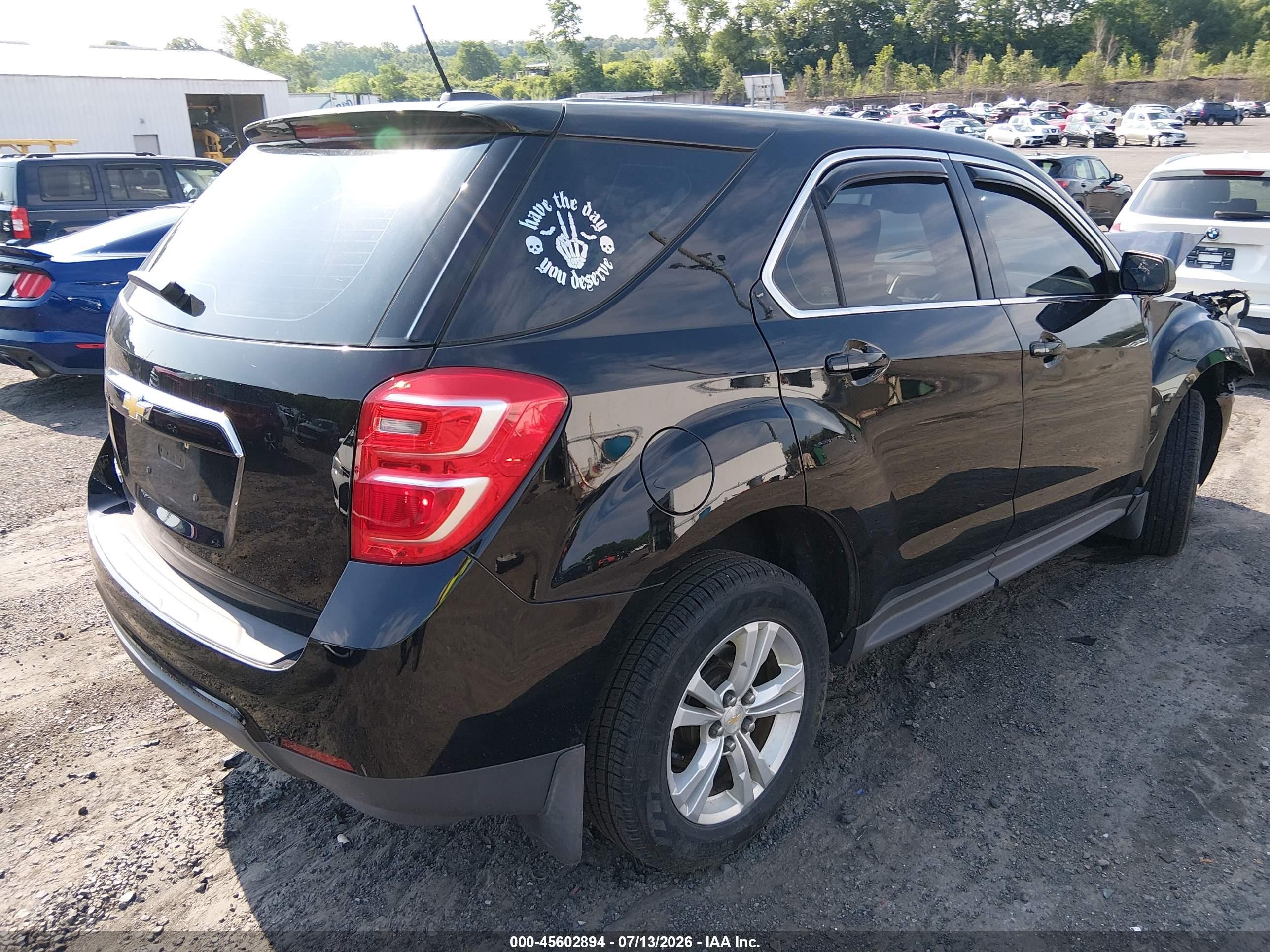 2017 Chevrolet Equinox Ls Черный vin: 2GNALBEK5H1609108