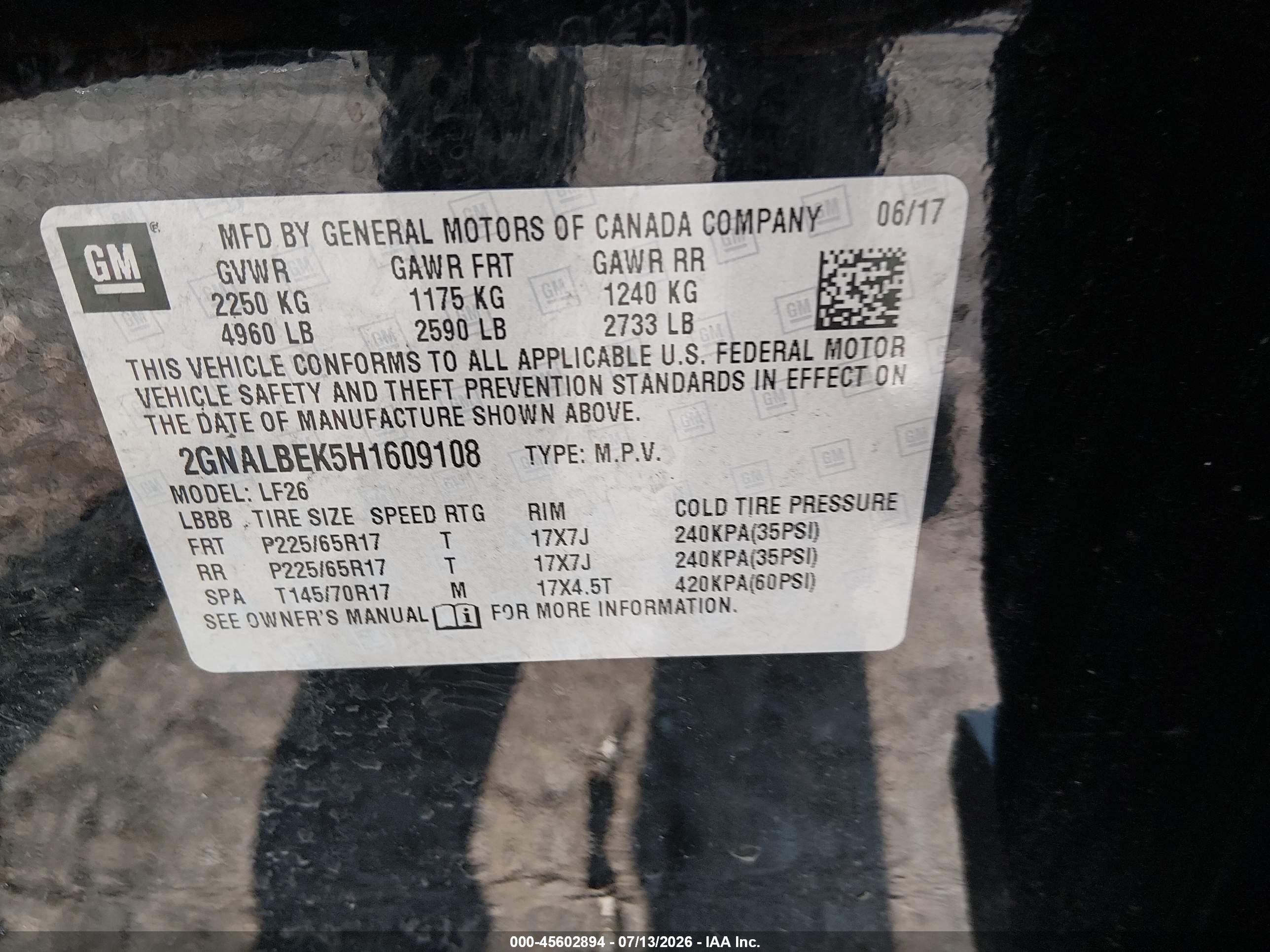 2017 Chevrolet Equinox Ls Черный vin: 2GNALBEK5H1609108