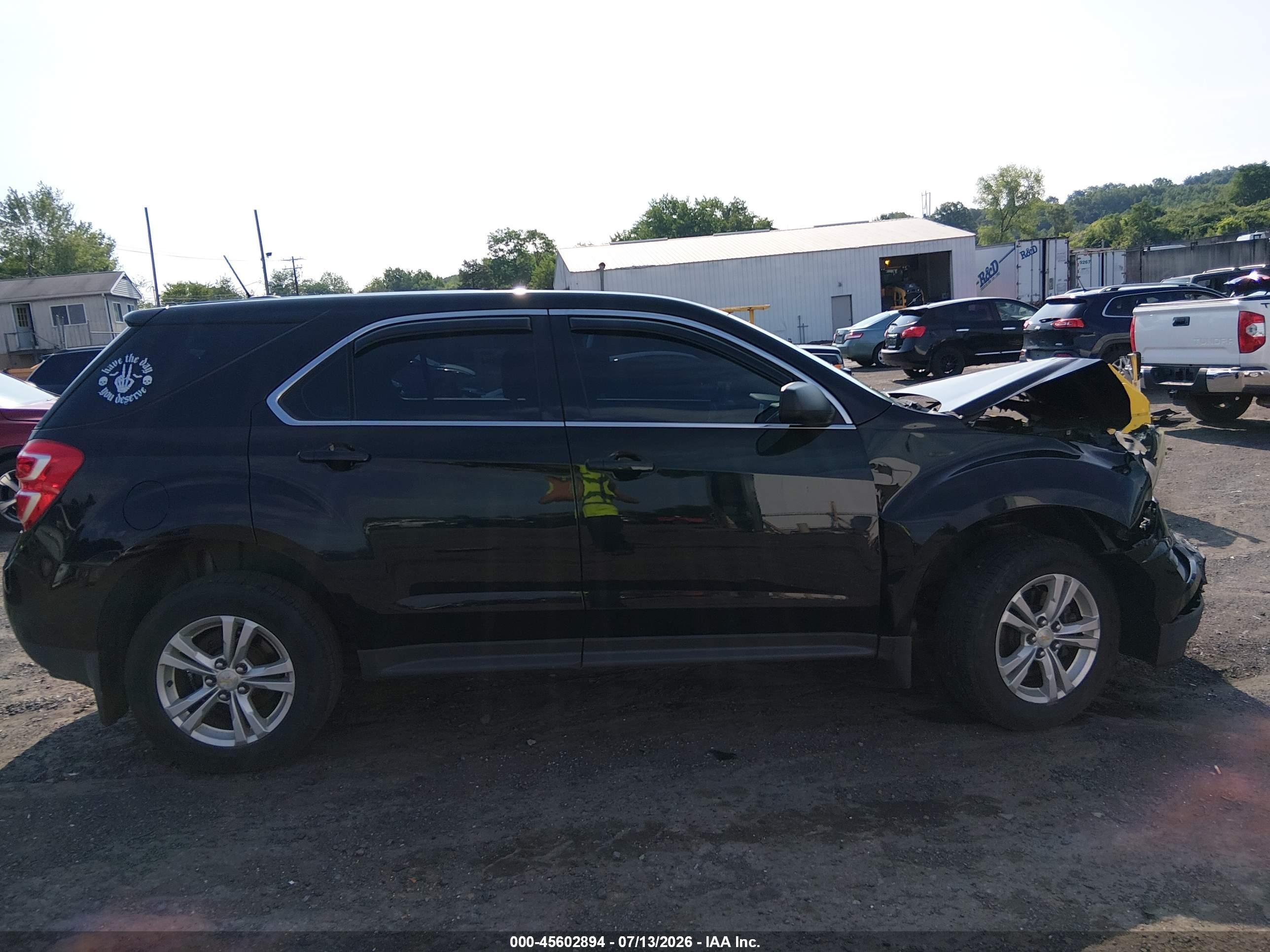2017 Chevrolet Equinox Ls Черный vin: 2GNALBEK5H1609108