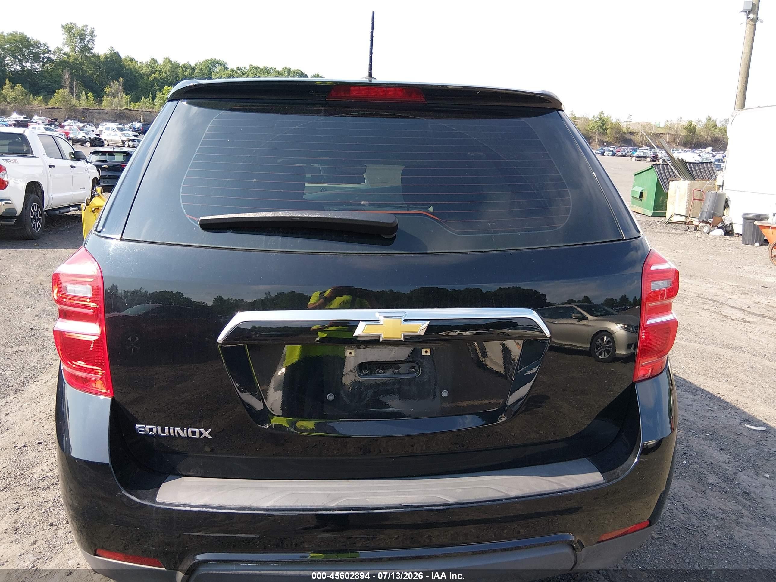 2017 Chevrolet Equinox Ls Черный vin: 2GNALBEK5H1609108