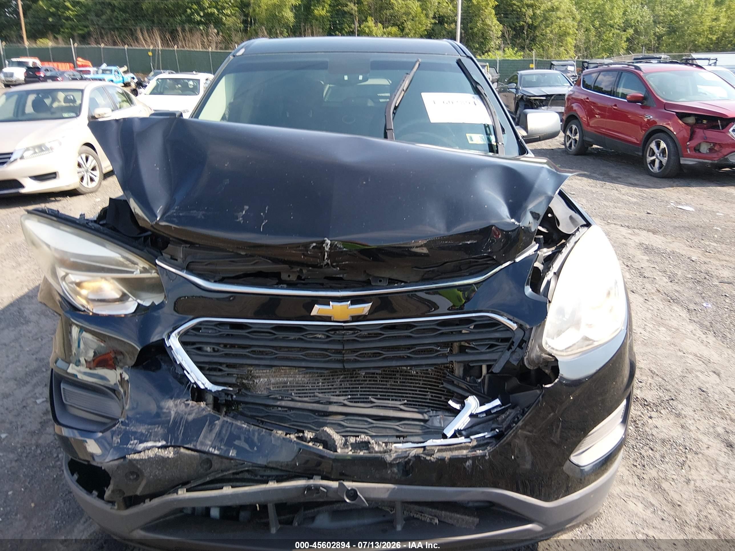 2017 Chevrolet Equinox Ls Черный vin: 2GNALBEK5H1609108