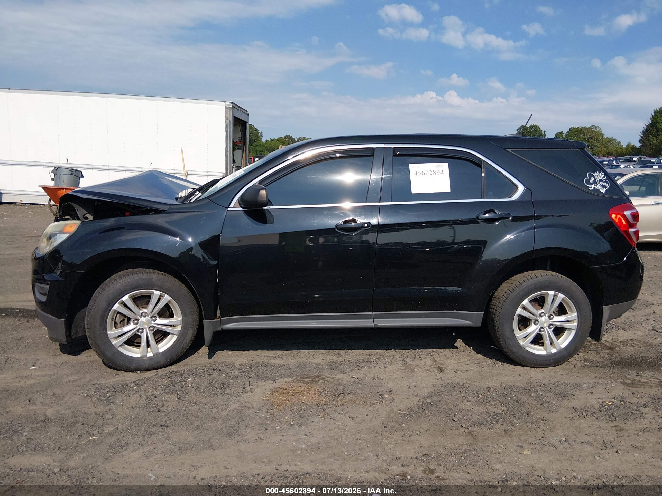 2017 Chevrolet Equinox Ls Черный vin: 2GNALBEK5H1609108