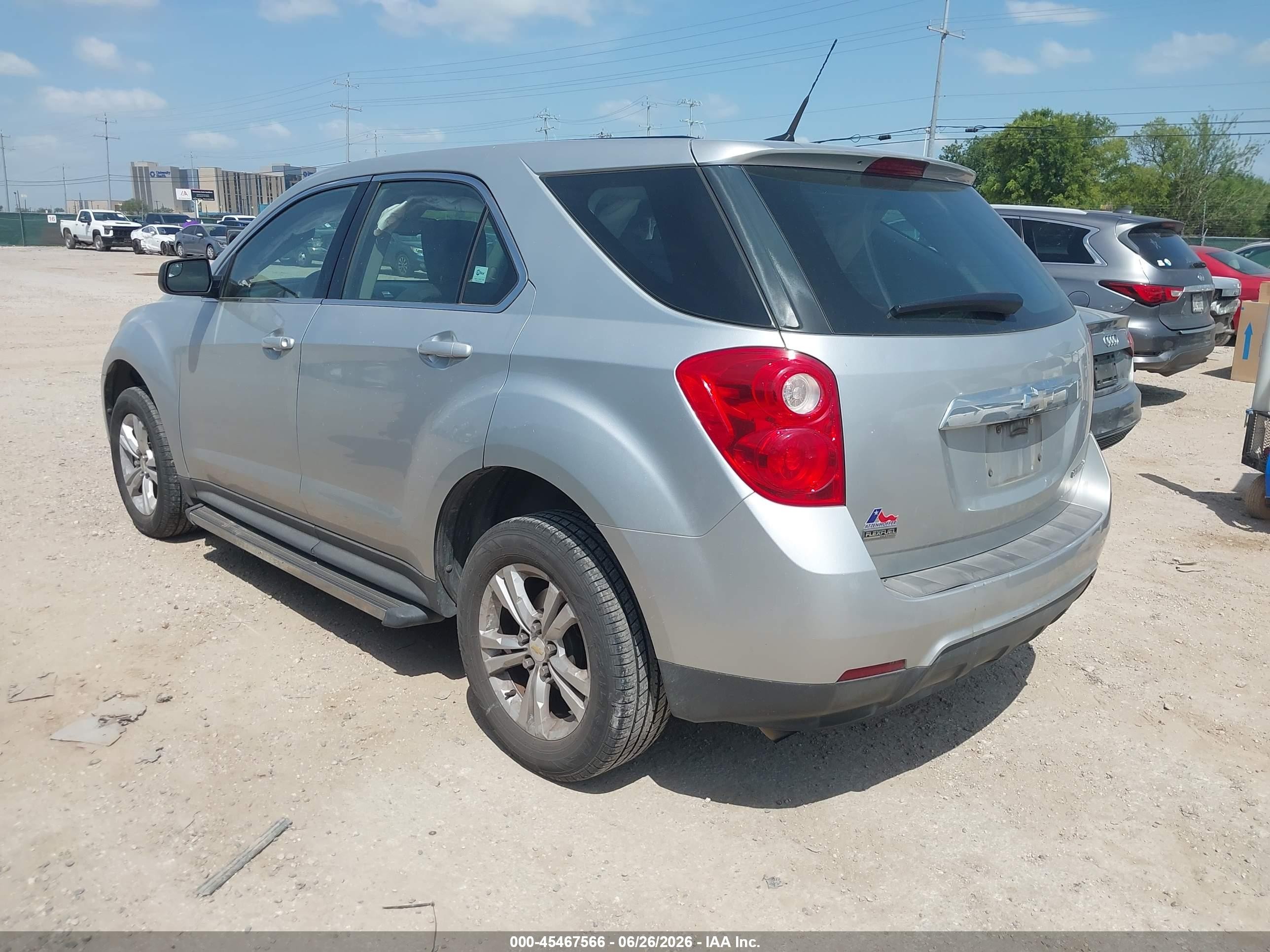 2012 Chevrolet Equinox Ls Silver vin: 2GNALBEK6C1116854