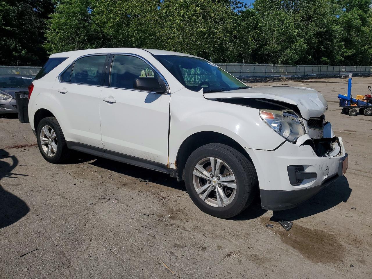 2012 Chevrolet Equinox Ls White vin: 2GNALBEK6C1281478