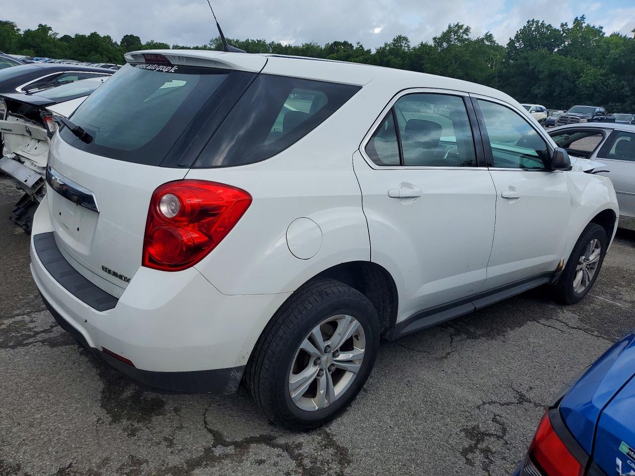 2012 Chevrolet Equinox Ls White vin: 2GNALBEK6C1281478