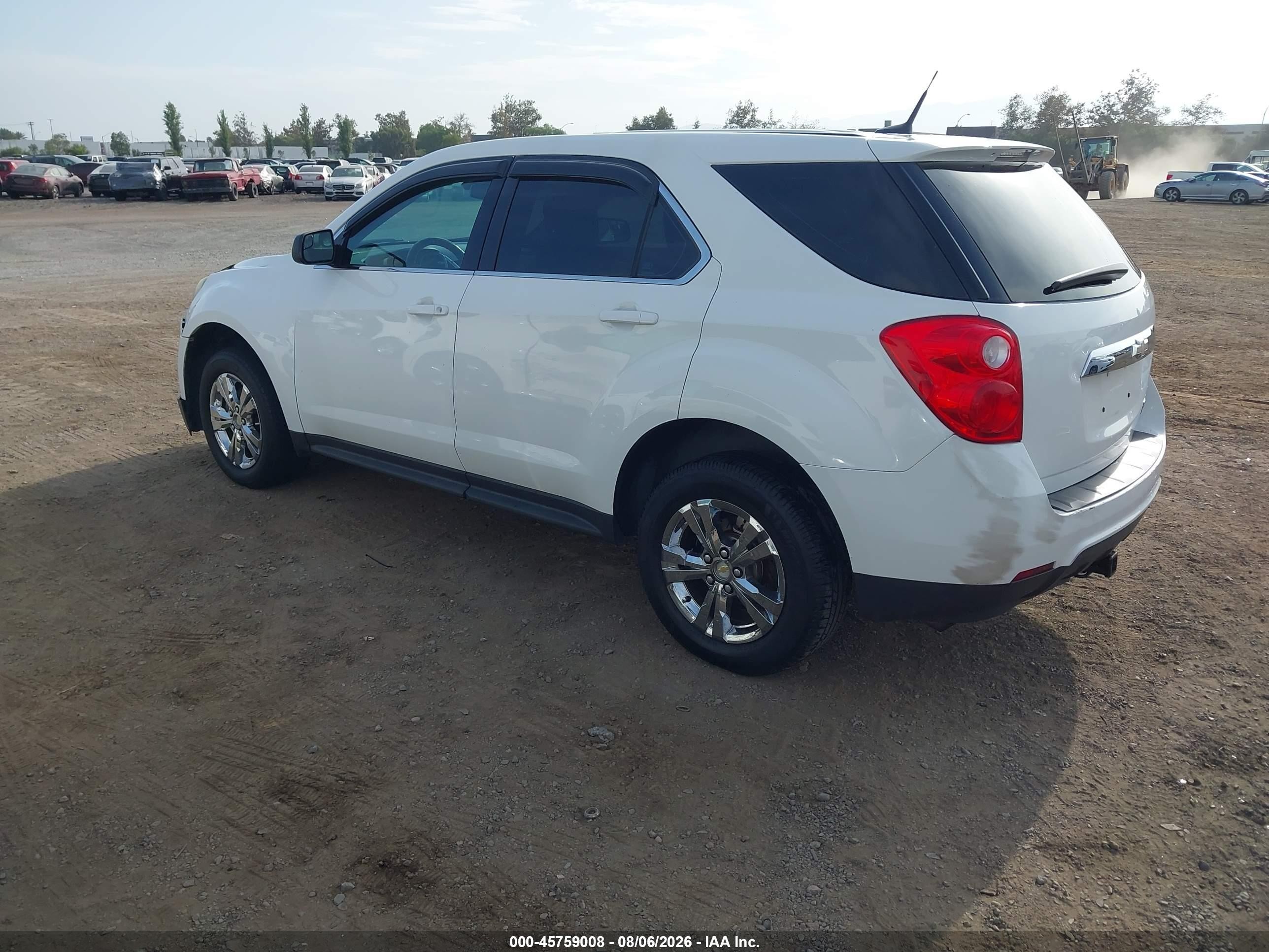 2012 Chevrolet Equinox Ls White vin: 2GNALBEK6C6120745