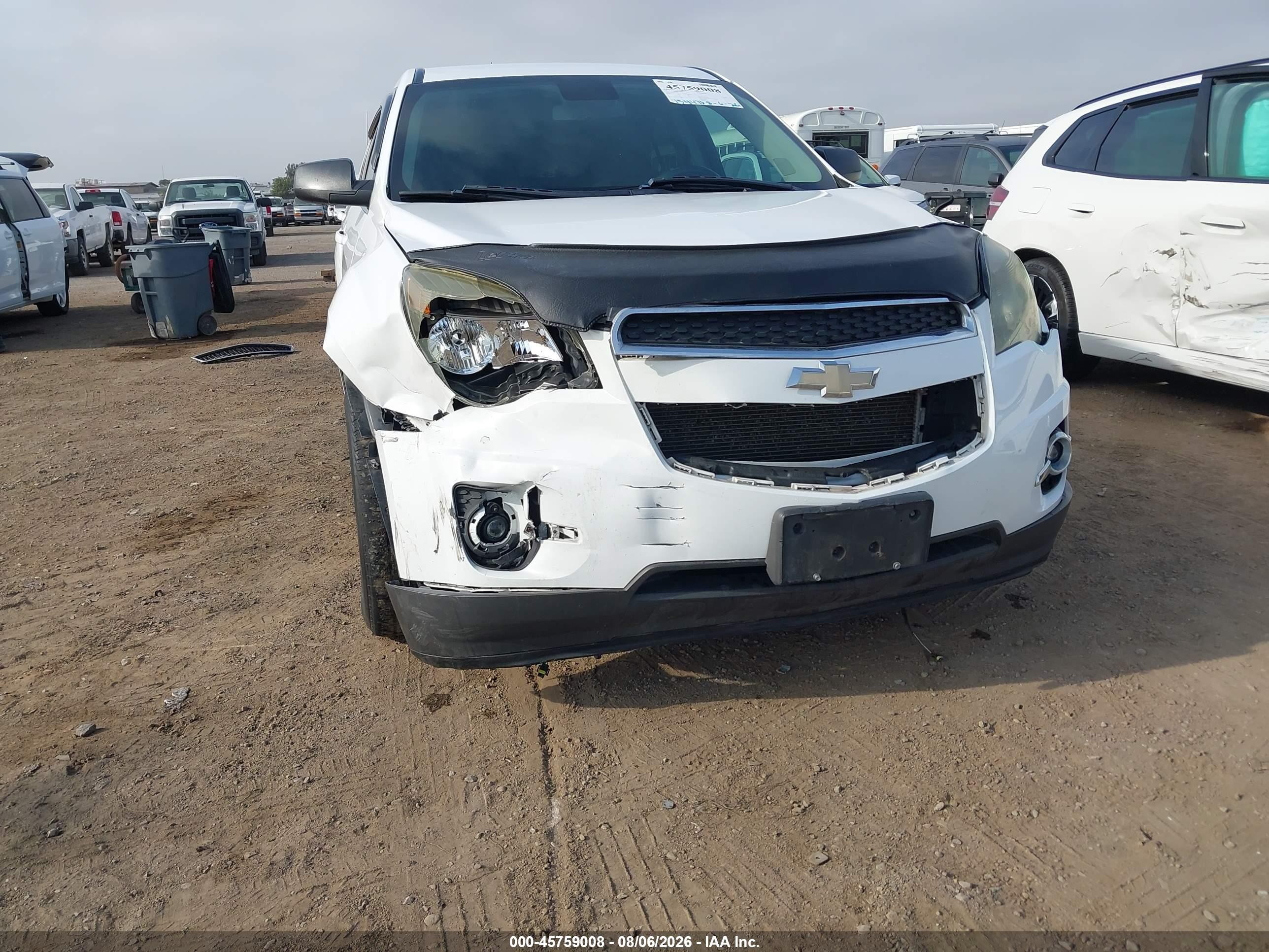 2012 Chevrolet Equinox Ls White vin: 2GNALBEK6C6120745