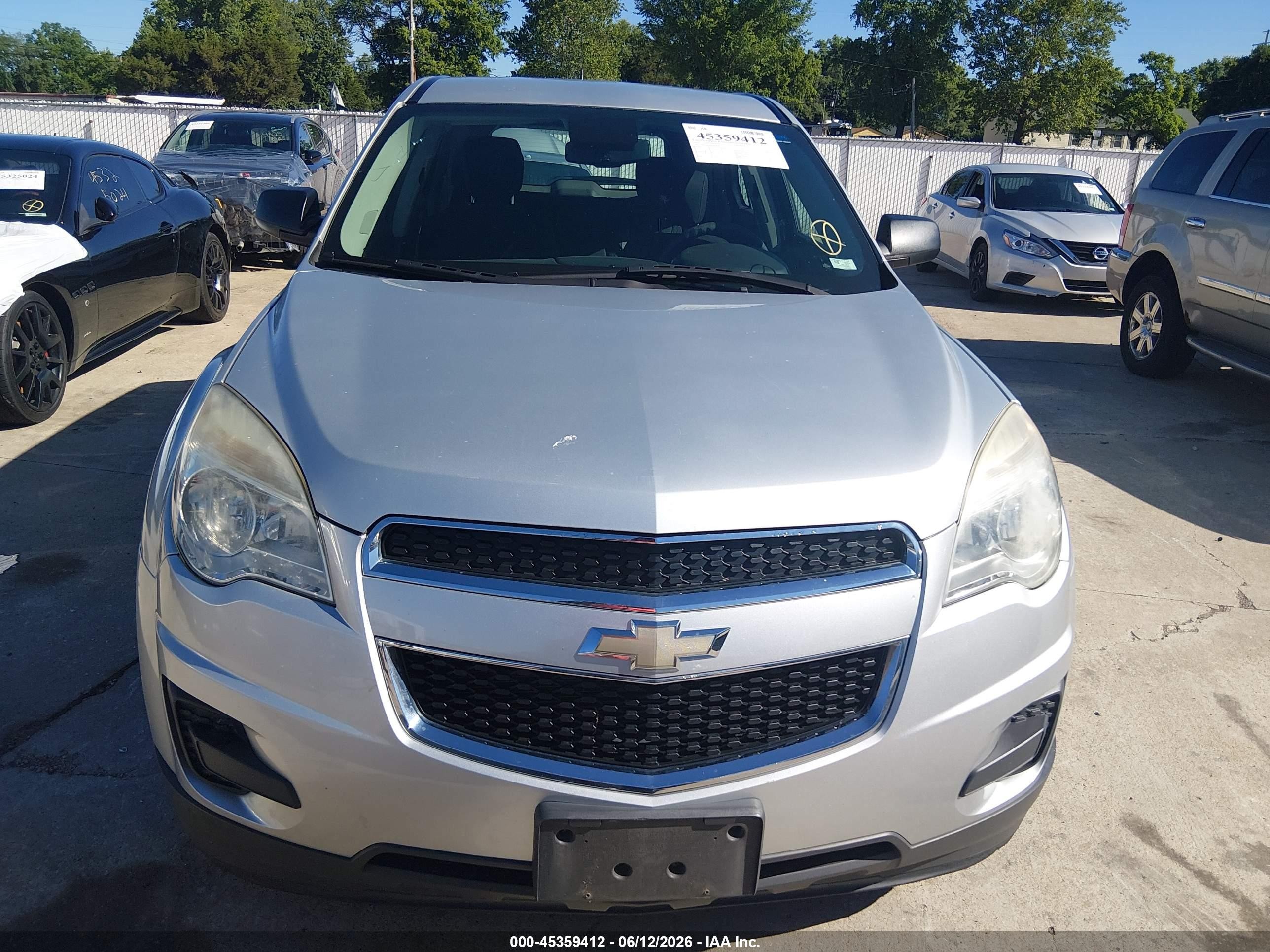 2012 Chevrolet Equinox Ls Gray vin: 2GNALBEK6C6224684