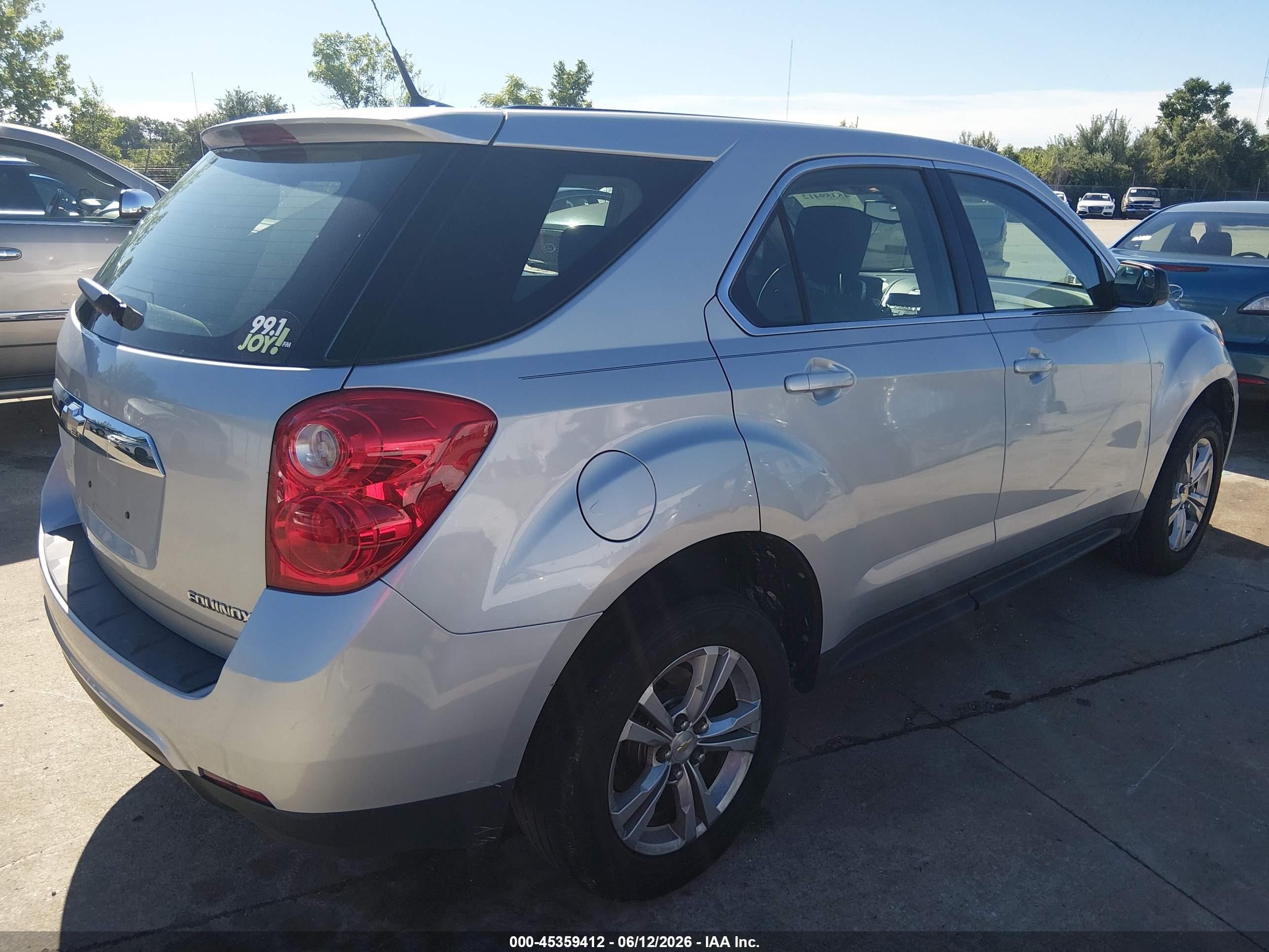 2012 Chevrolet Equinox Ls Gray vin: 2GNALBEK6C6224684