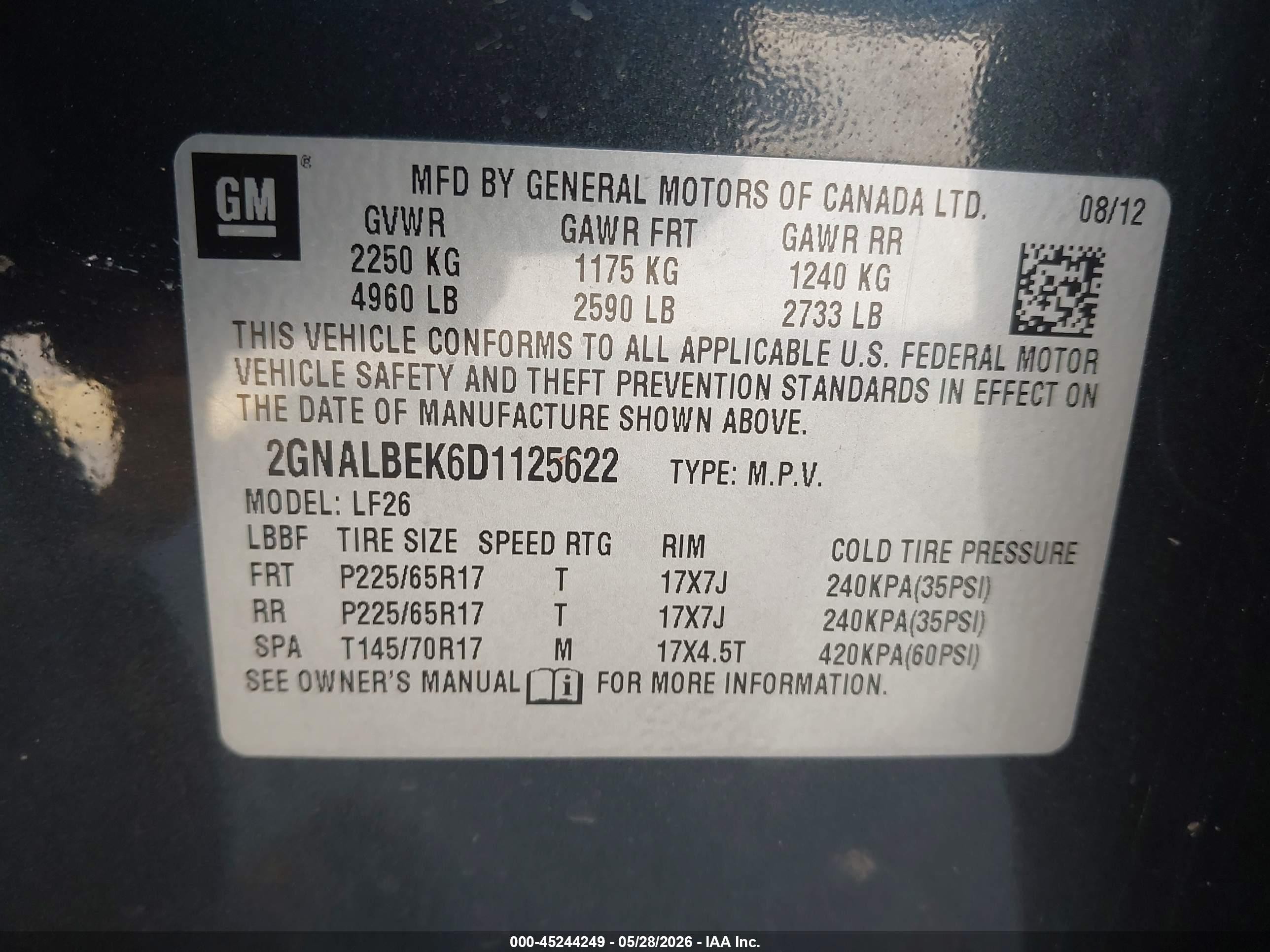2013 Chevrolet Equinox Ls Gray vin: 2GNALBEK6D1125622