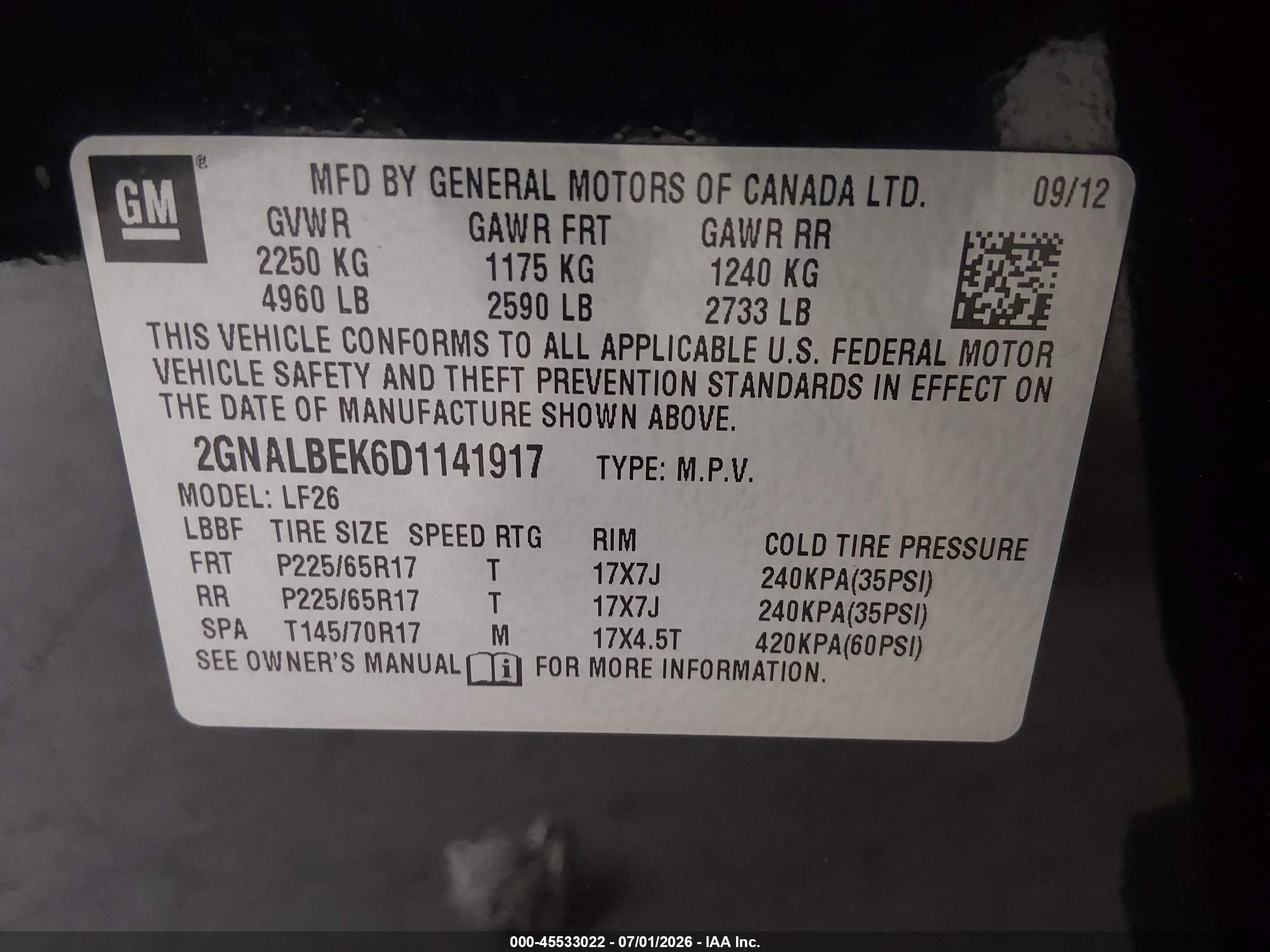 2013 Chevrolet Equinox Ls Black vin: 2GNALBEK6D1141917