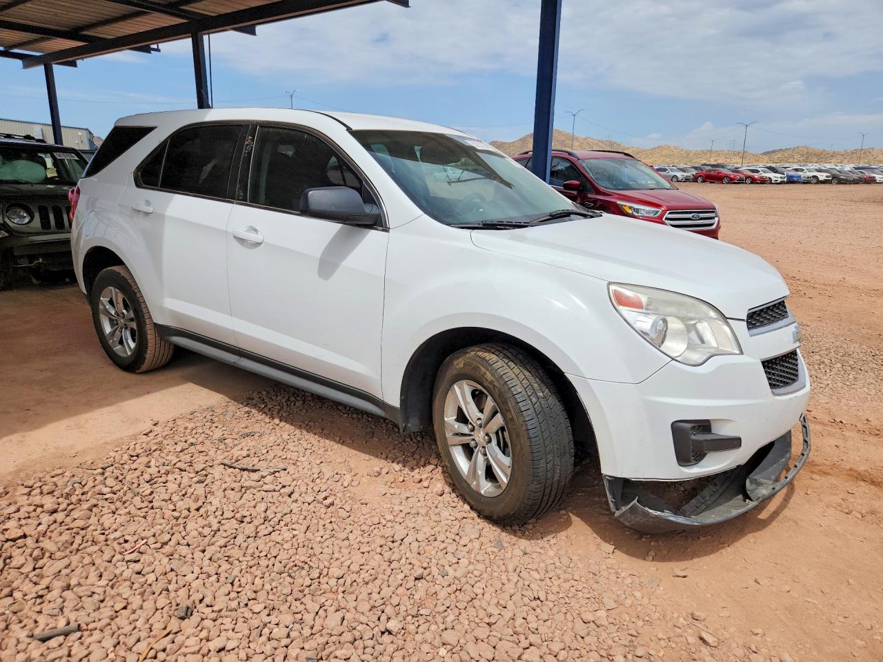 2013 Chevrolet Equinox Ls White vin: 2GNALBEK6D1207415