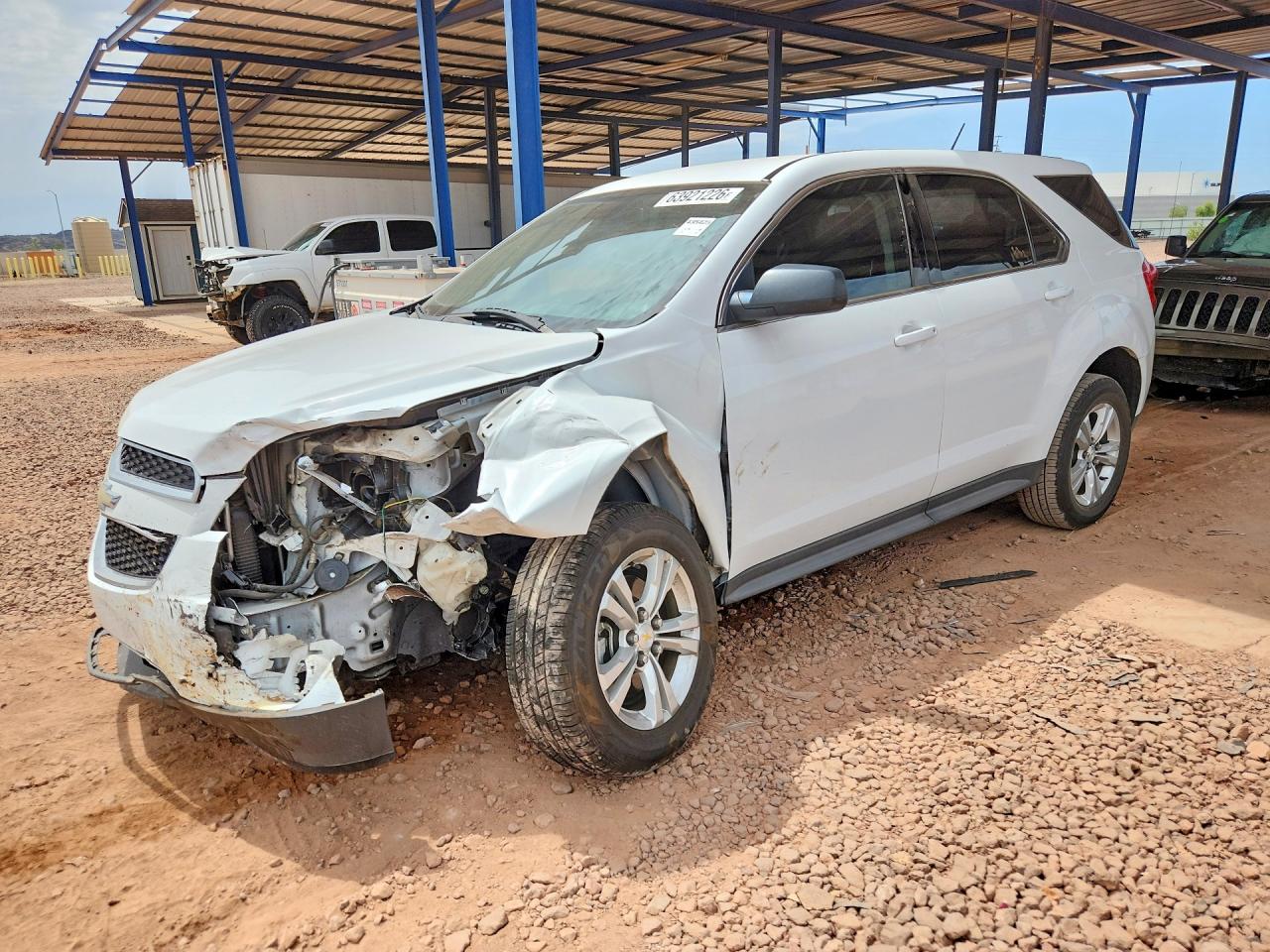 2013 Chevrolet Equinox Ls White vin: 2GNALBEK6D1207415