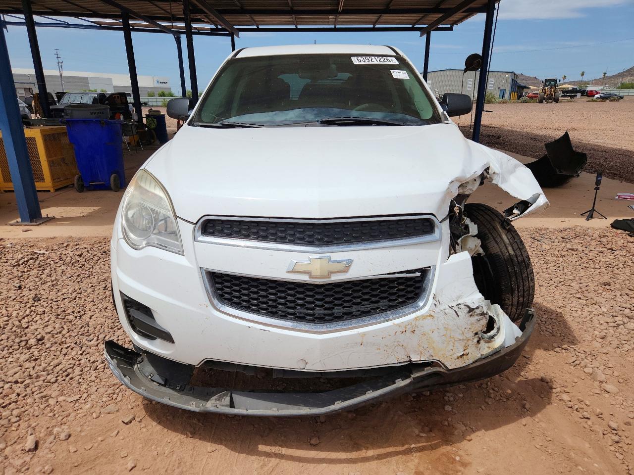 2013 Chevrolet Equinox Ls White vin: 2GNALBEK6D1207415