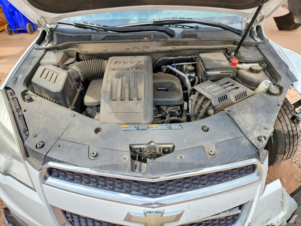 2013 Chevrolet Equinox Ls White vin: 2GNALBEK6D1207415