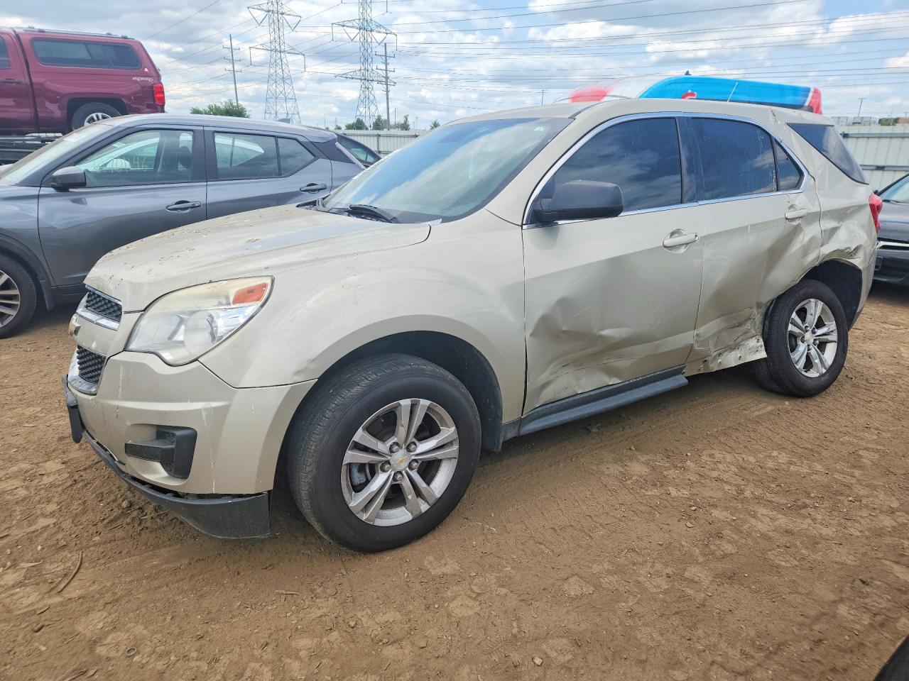 2013 Chevrolet Equinox Ls Beige vin: 2GNALBEK6D1269140