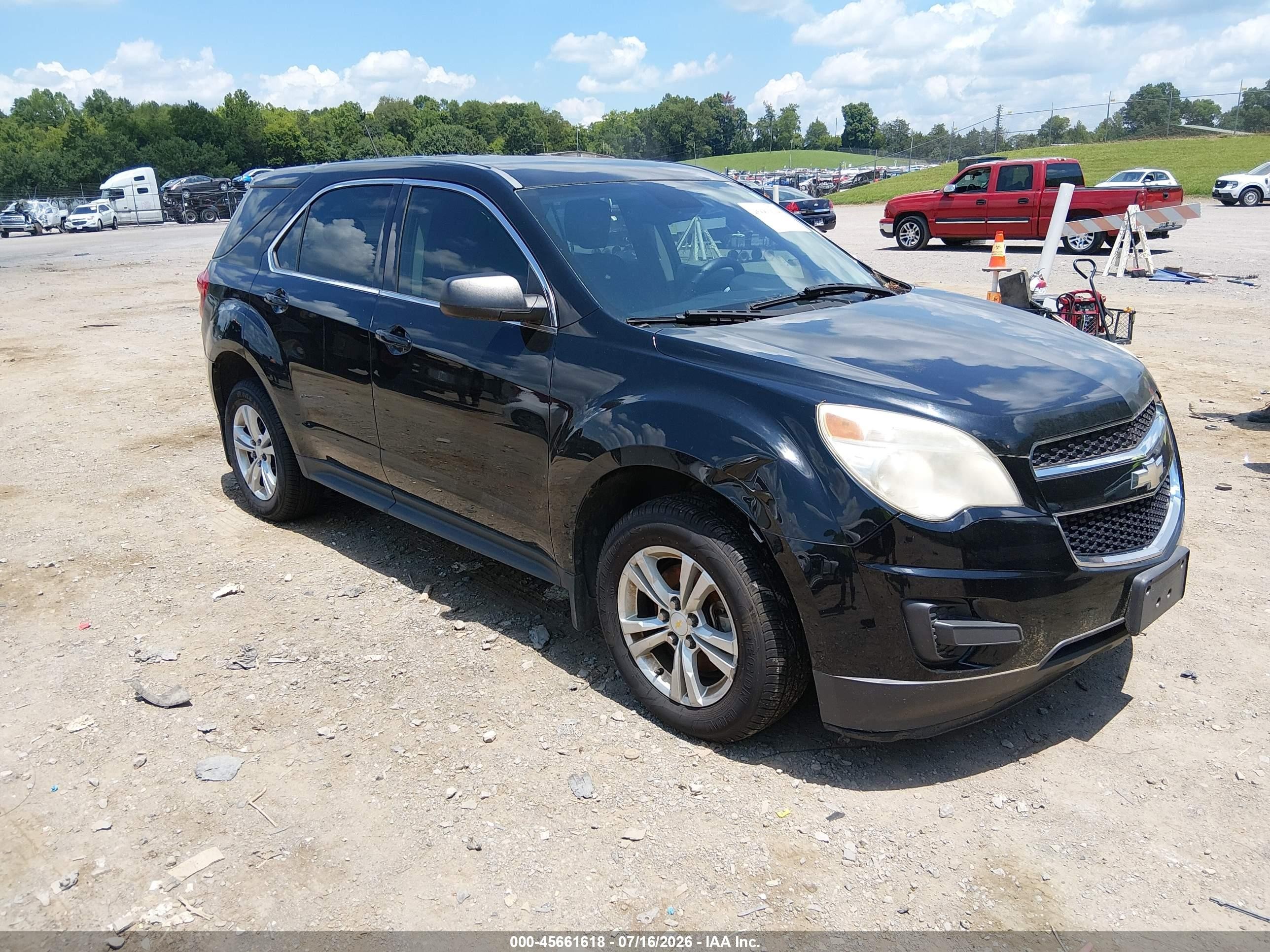2013 Chevrolet Equinox Ls Black vin: 2GNALBEK6D6363862