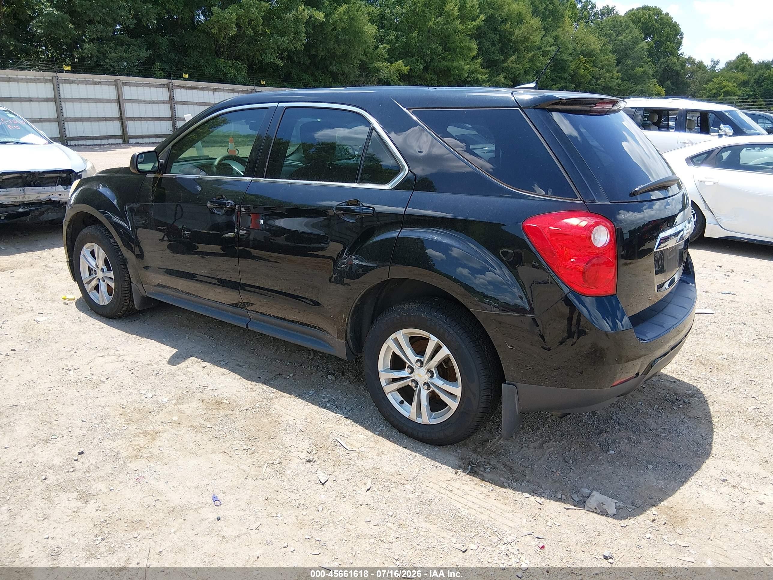 2013 Chevrolet Equinox Ls Black vin: 2GNALBEK6D6363862