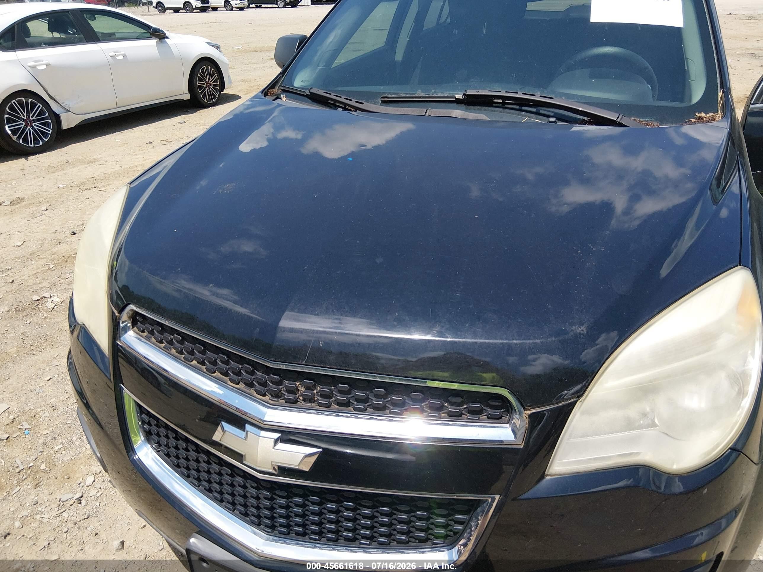 2013 Chevrolet Equinox Ls Black vin: 2GNALBEK6D6363862
