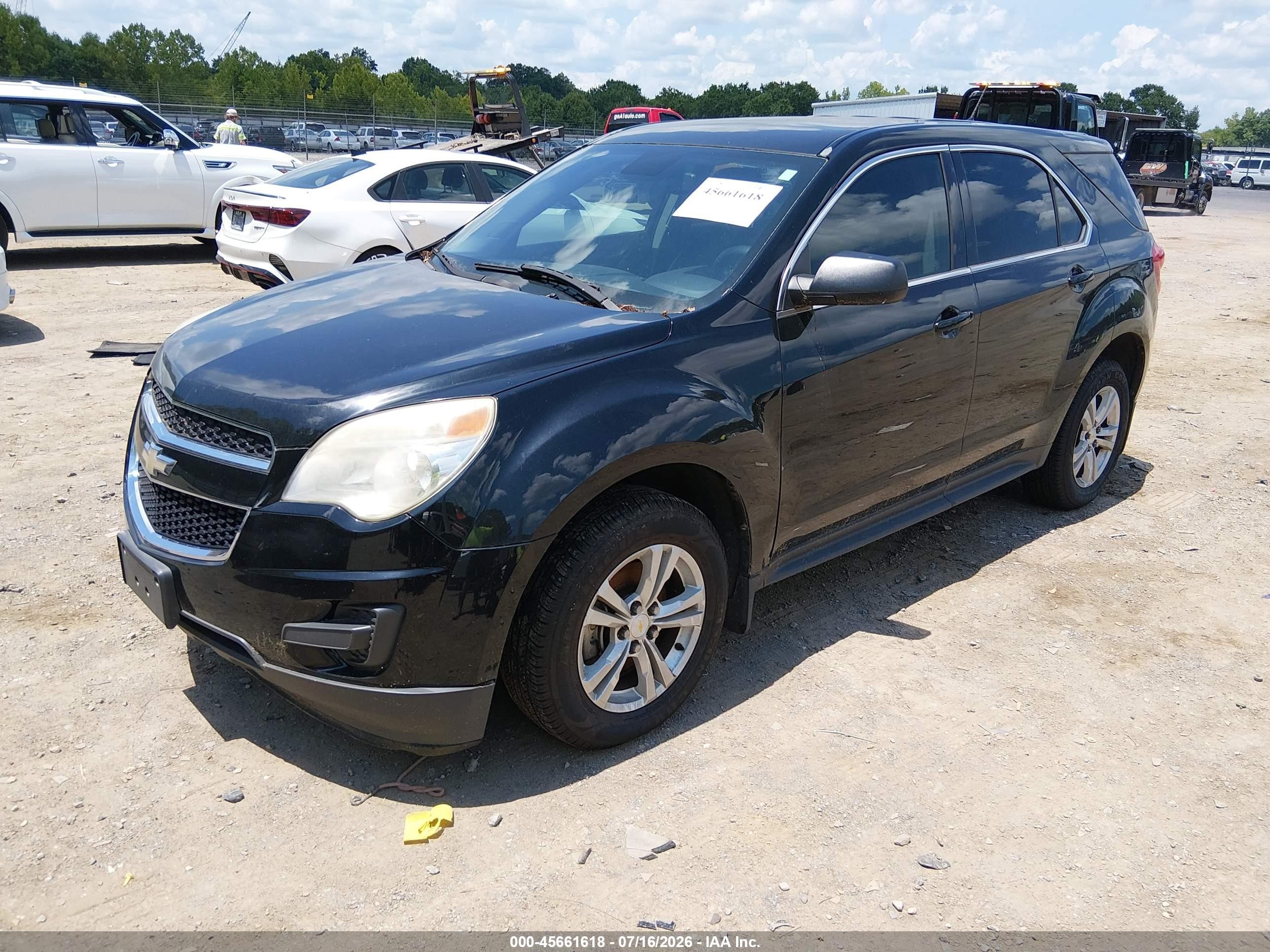 2013 Chevrolet Equinox Ls Black vin: 2GNALBEK6D6363862