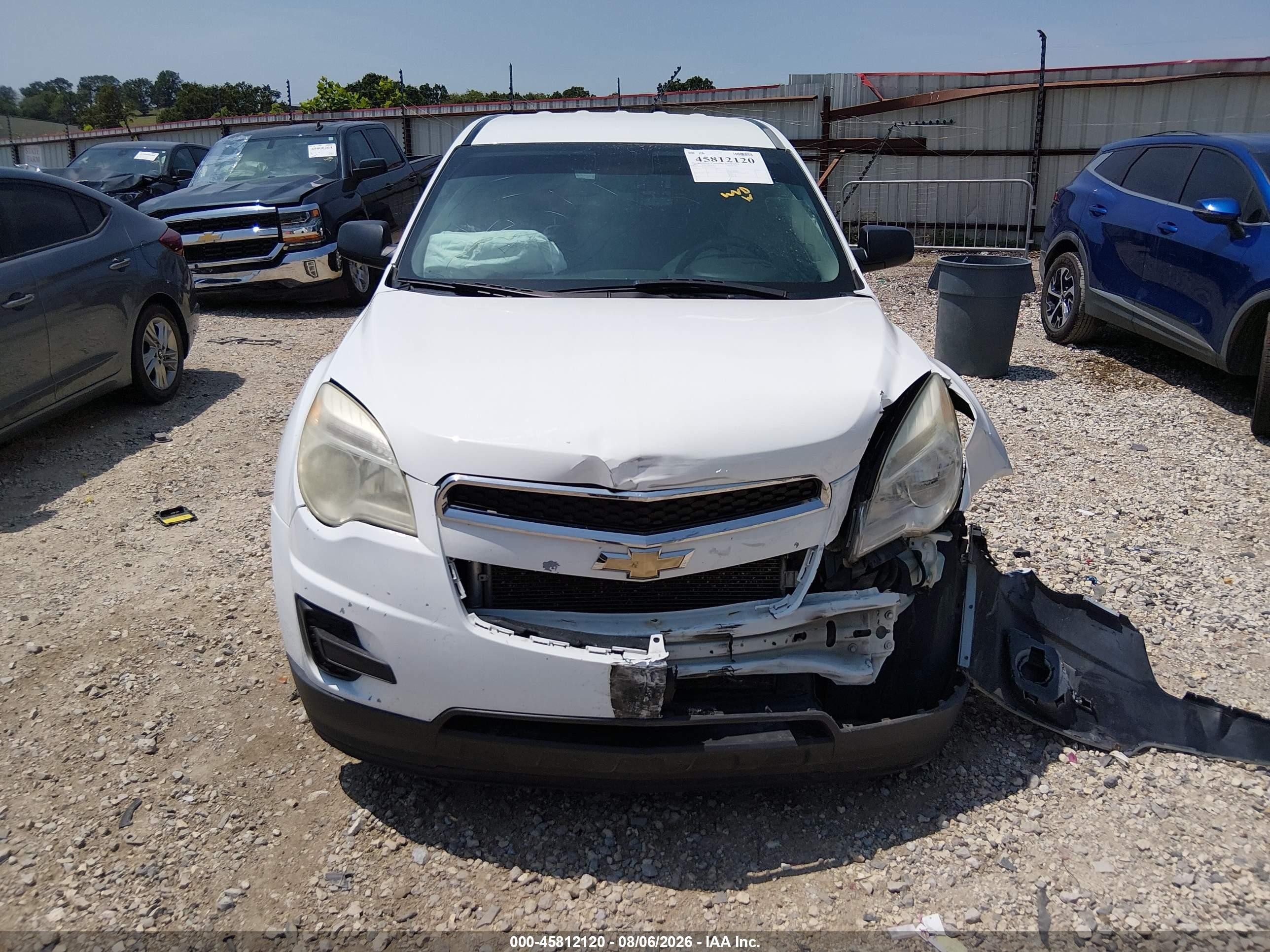 2013 Chevrolet Equinox Ls Белый vin: 2GNALBEK6D6411392