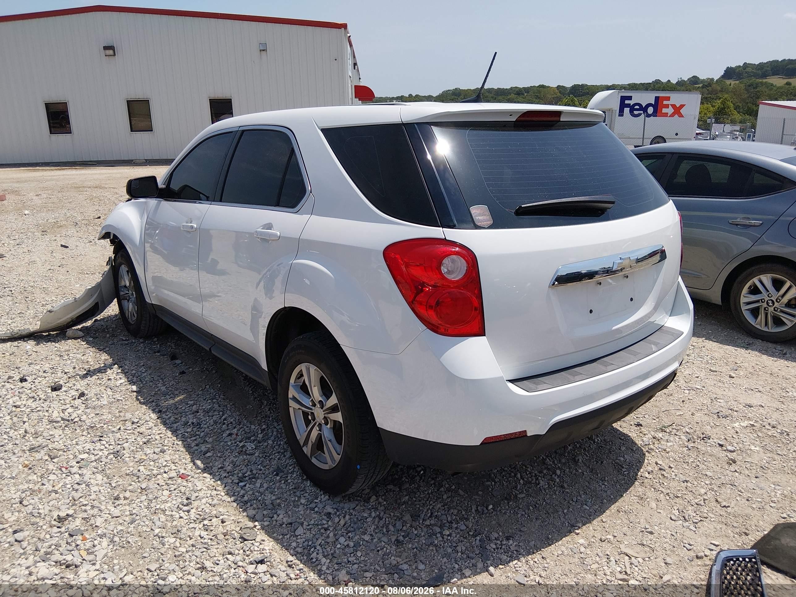 2013 Chevrolet Equinox Ls Белый vin: 2GNALBEK6D6411392