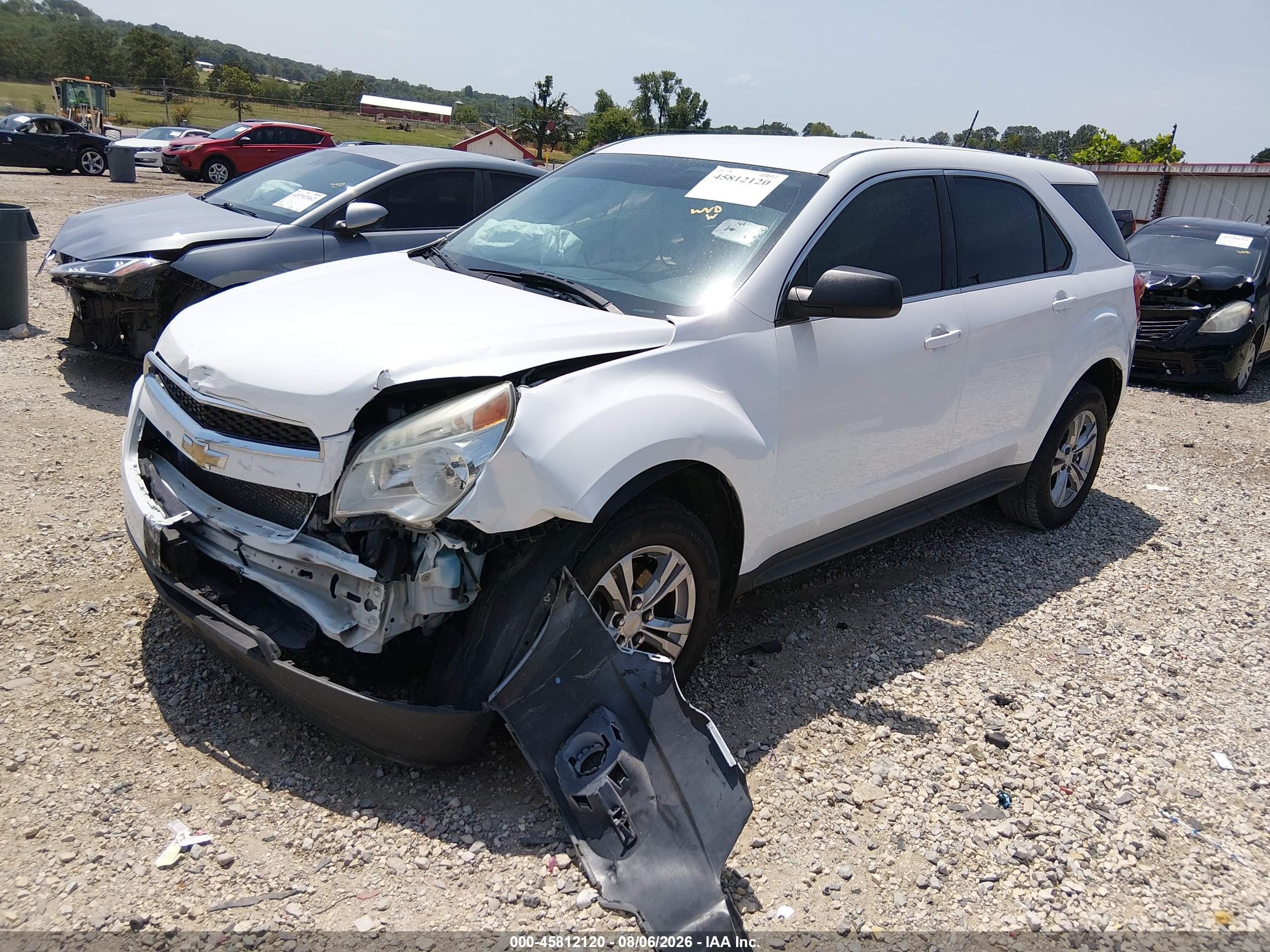 2013 Chevrolet Equinox Ls Белый vin: 2GNALBEK6D6411392