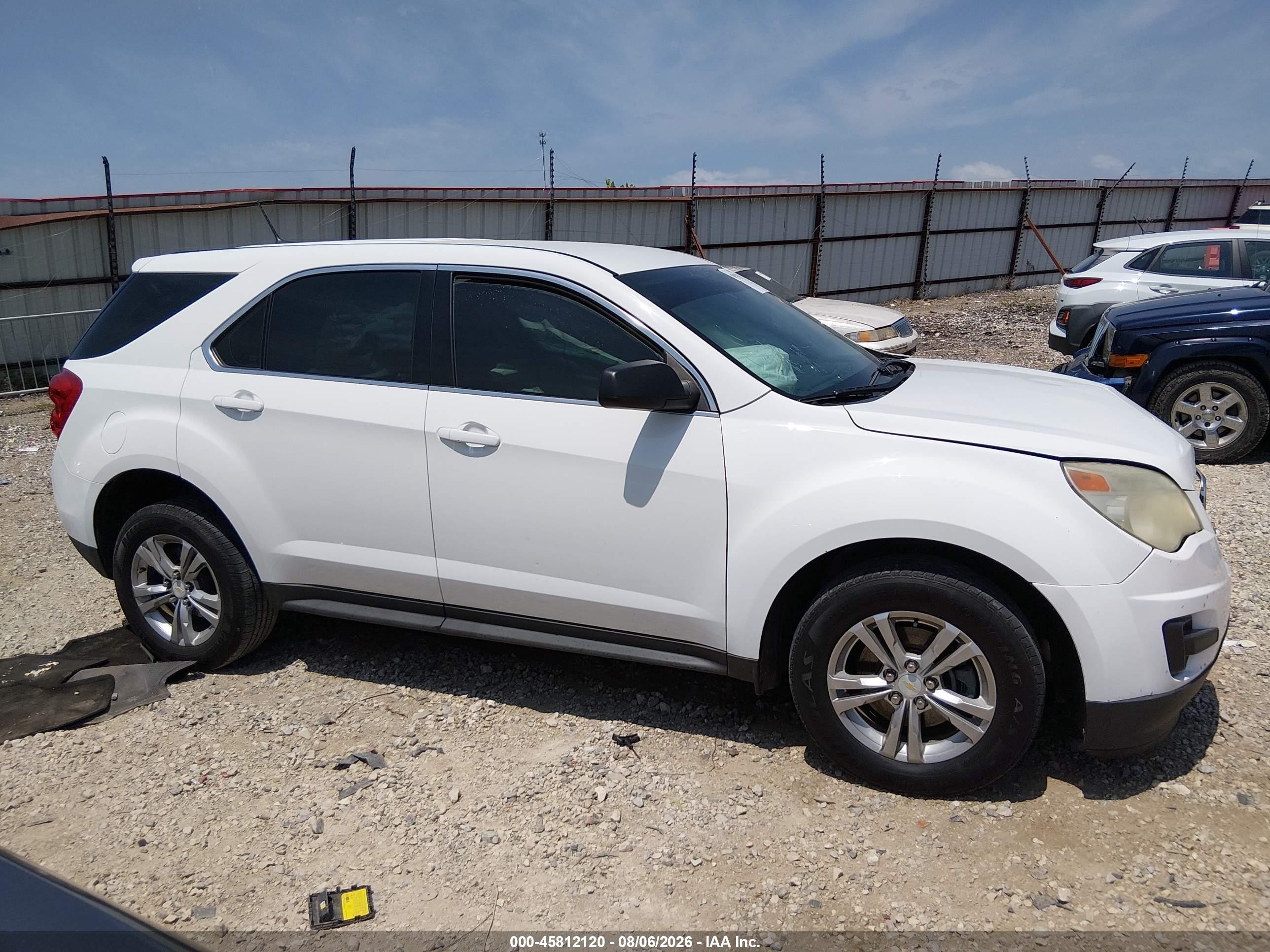2013 Chevrolet Equinox Ls Белый vin: 2GNALBEK6D6411392