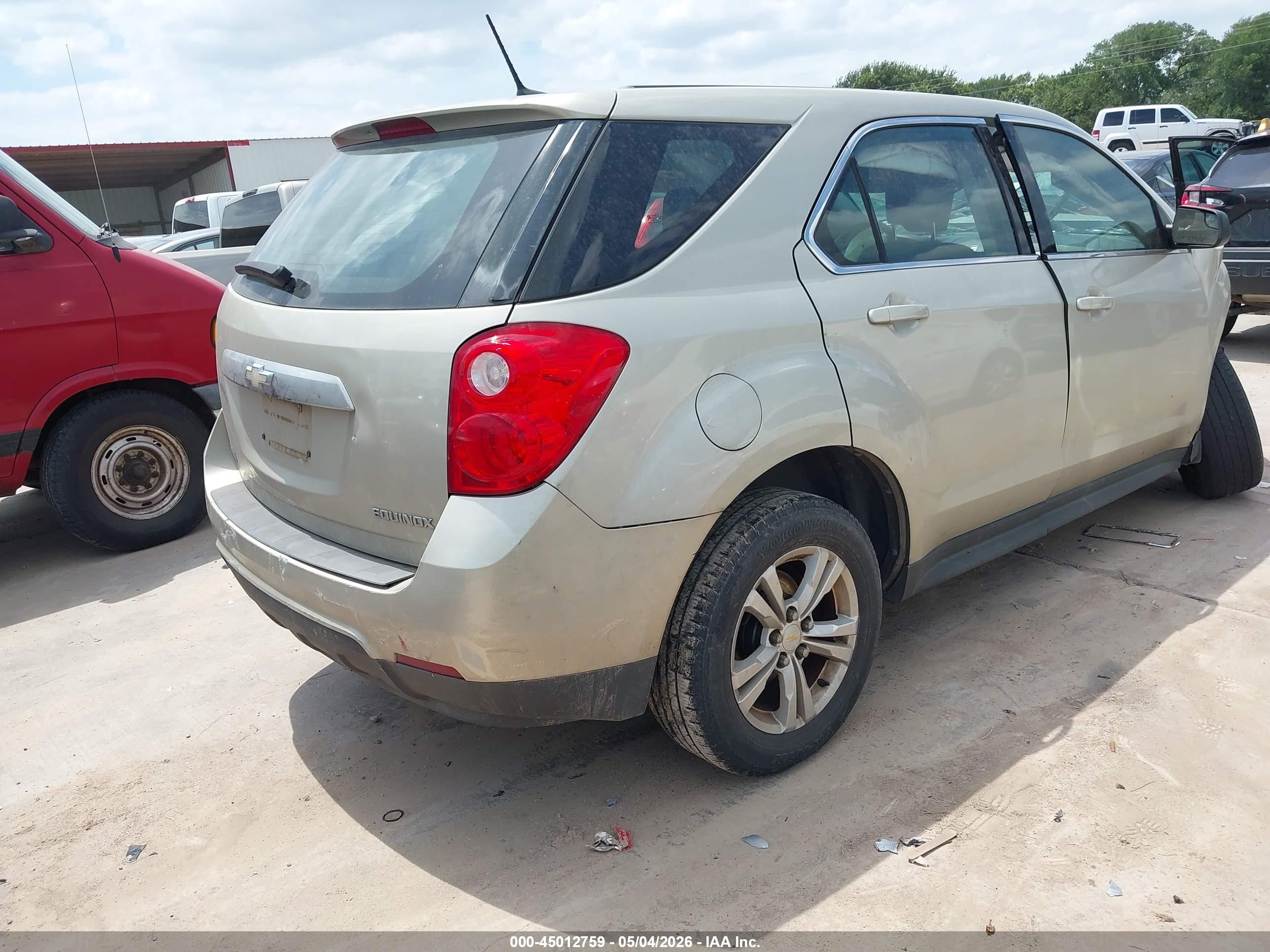 2013 Chevrolet Equinox Ls Gold vin: 2GNALBEK6D6426846