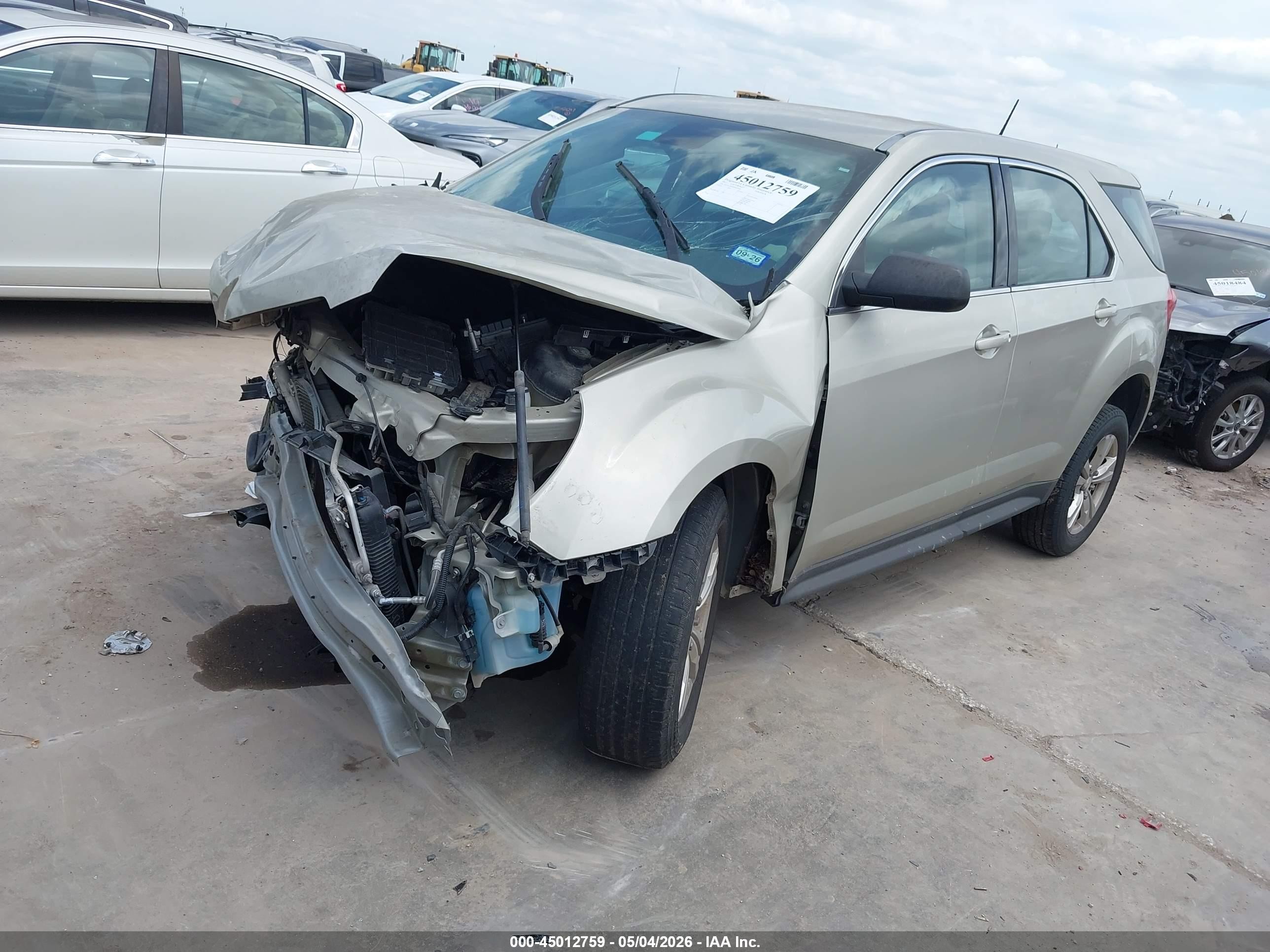 2013 Chevrolet Equinox Ls Gold vin: 2GNALBEK6D6426846